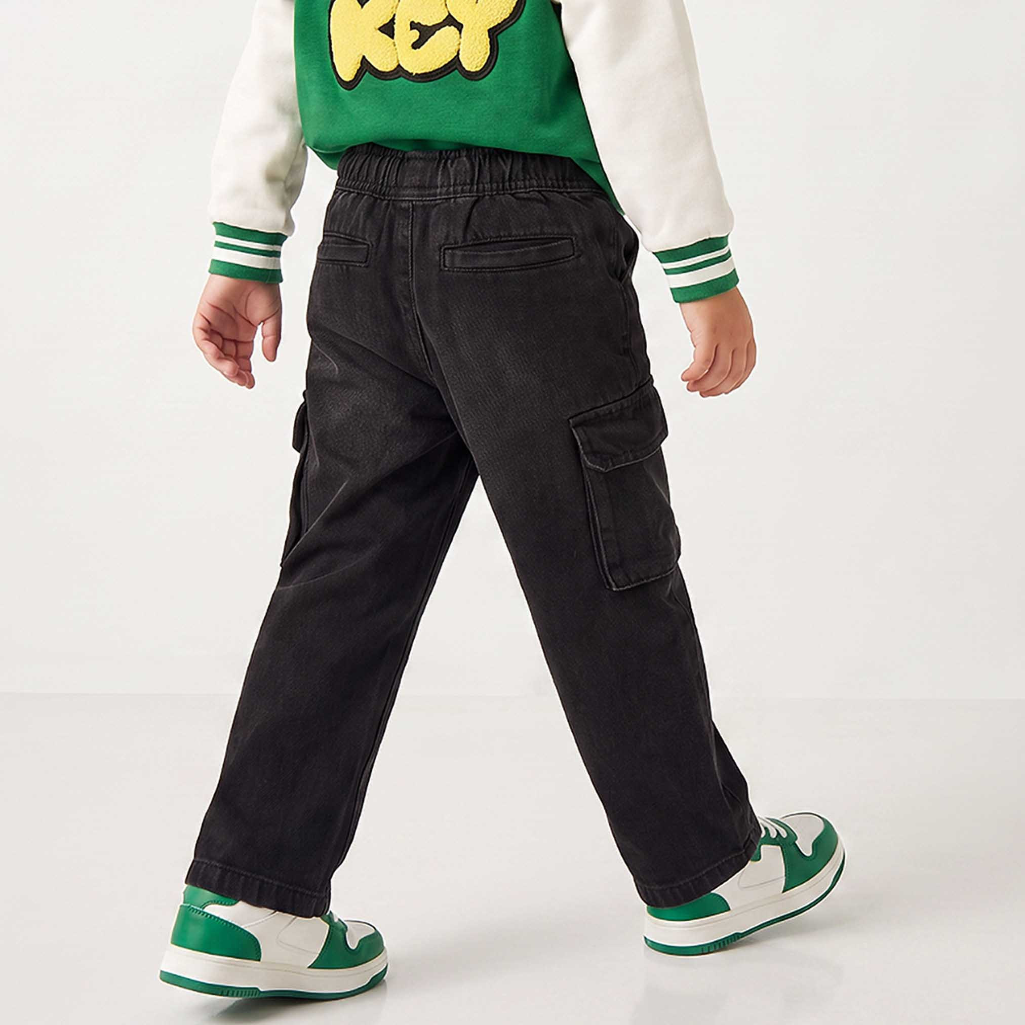 Juniors Loose Fit Jeans with Cargo Pockets-boys-clothing-bottoms-jeans-image-2