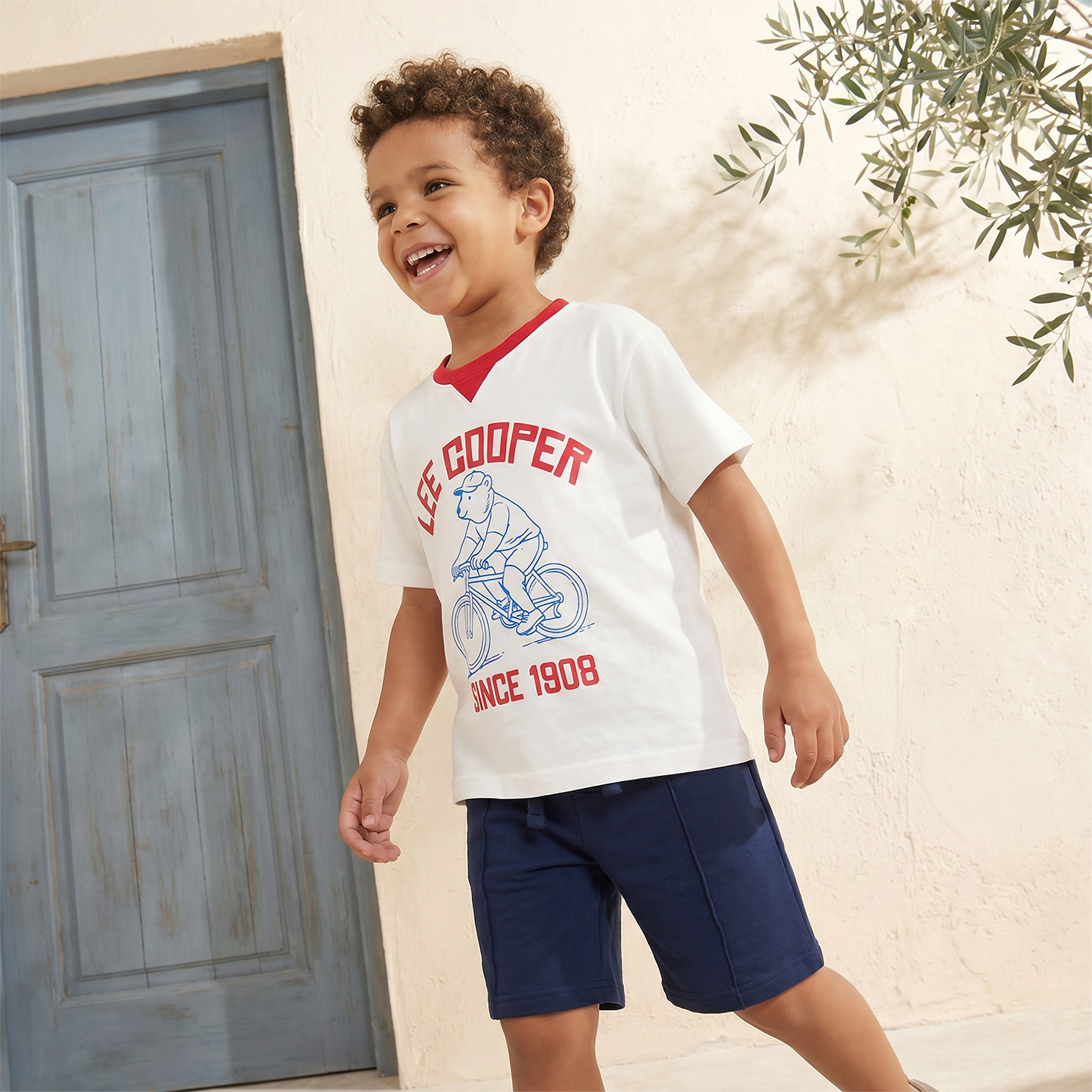 Lee Cooper Crew Neck Short Sleeves T-shirt with Bear Print-boys-clothing-tshirtsandpolos-image-5