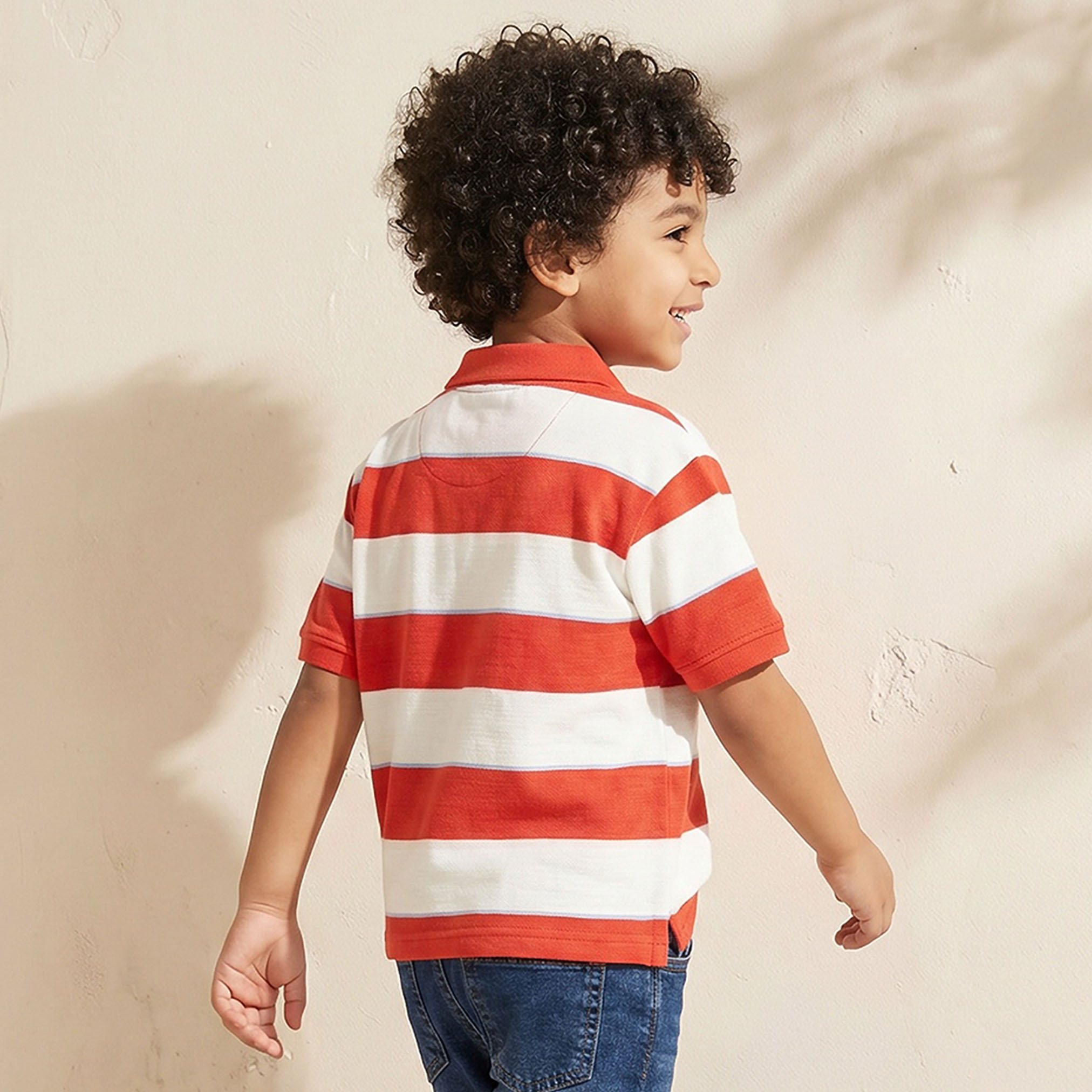 تيشيرت مخطط  بياقة عادية وأكمام قصيرة من لي كوبر-boys-clothing-tshirtsandpolos-image-3