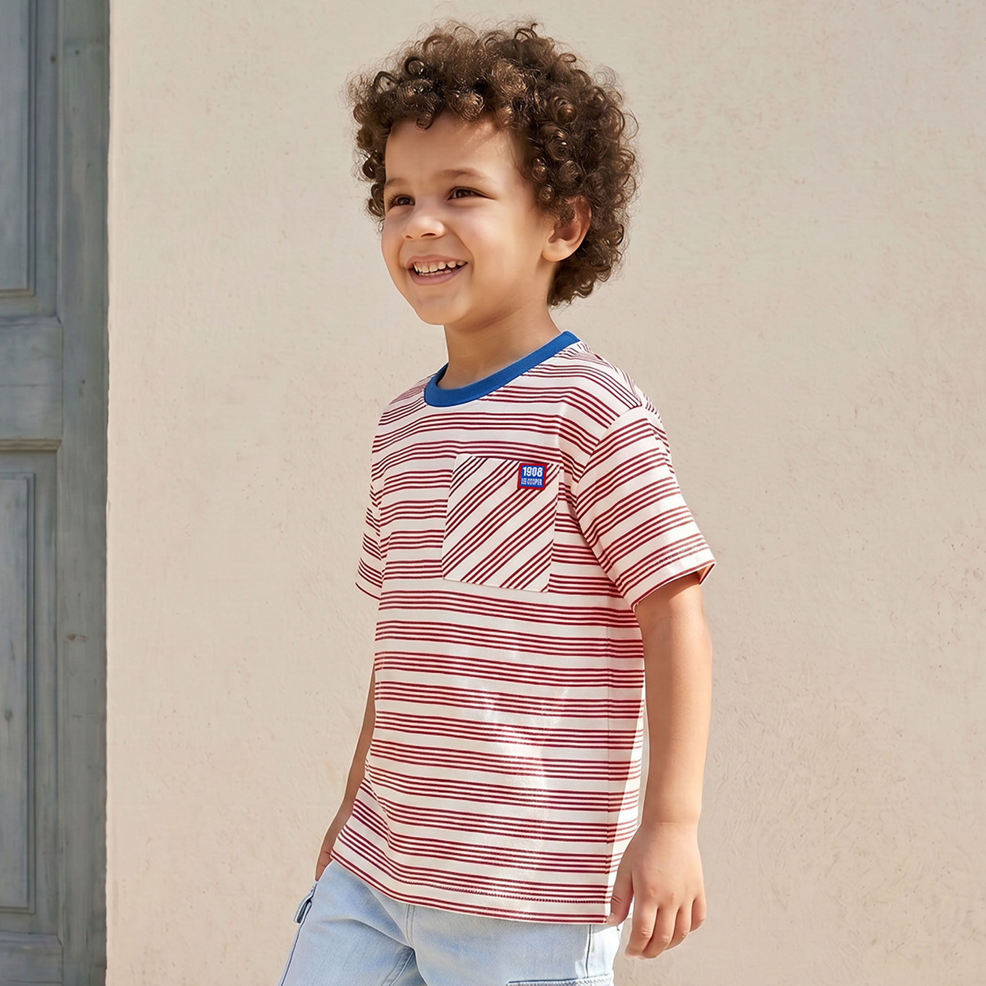 Lee Cooper Crew Neck Short Sleeves T-shirt with Stripes-boys-clothing-tshirtsandpolos-image-6