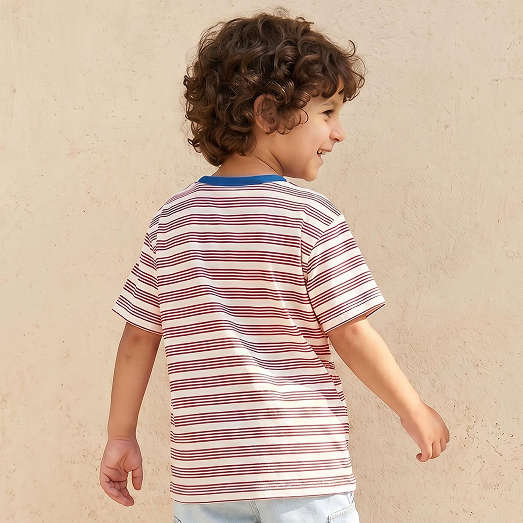 Lee Cooper Crew Neck Short Sleeves T-shirt with Stripes-boys-clothing-tshirtsandpolos-image-7