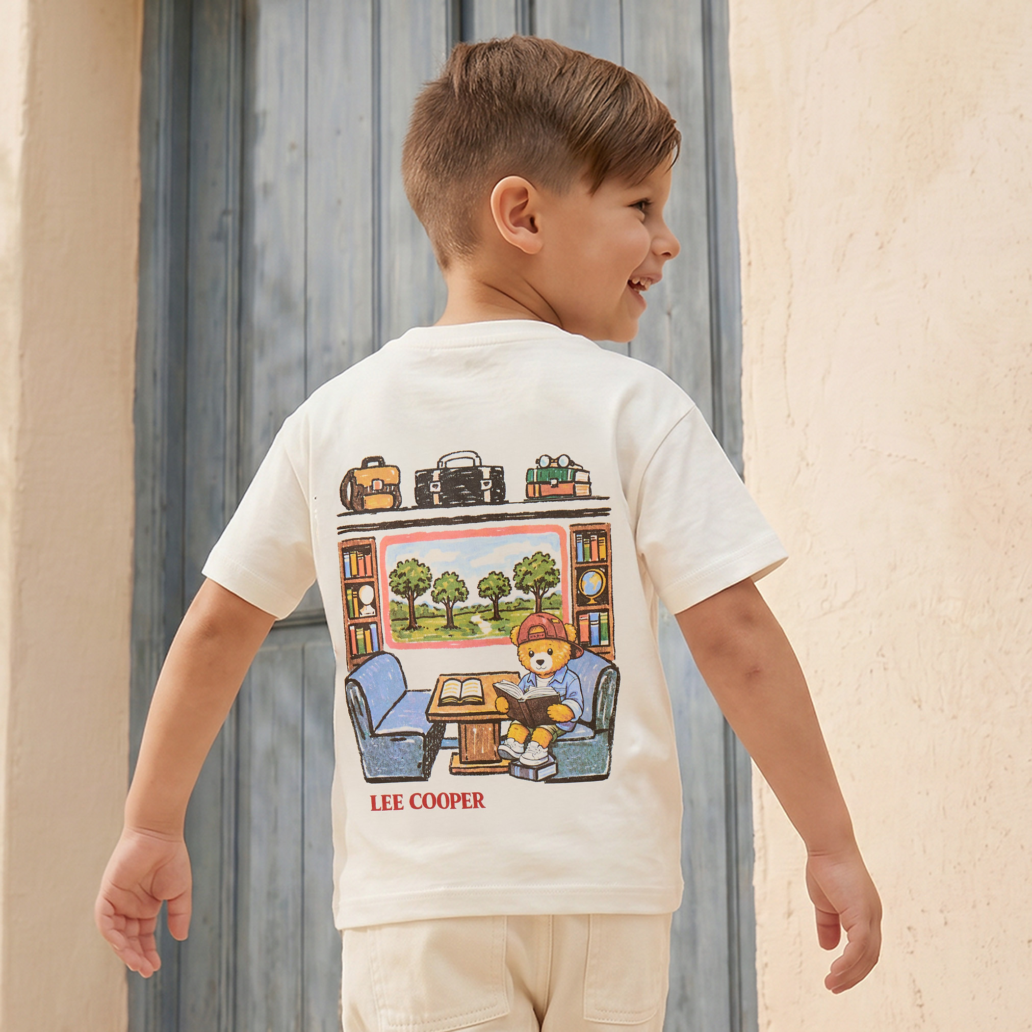 تيشيرت بياقة ضيقة وأكمام قصيرة وطبعات من لي كوبر-boys-clothing-tshirtsandpolos-image-1