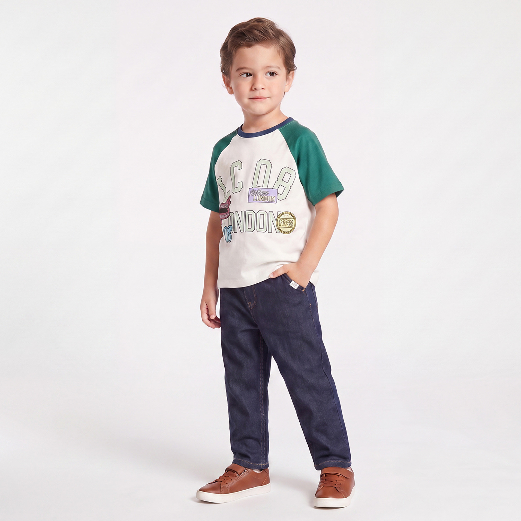 تيشيرت بياقة ضيقة وأكمام قصيرة وطبعات من لي كوبر-boys-clothing-tshirtsandpolos-image-2