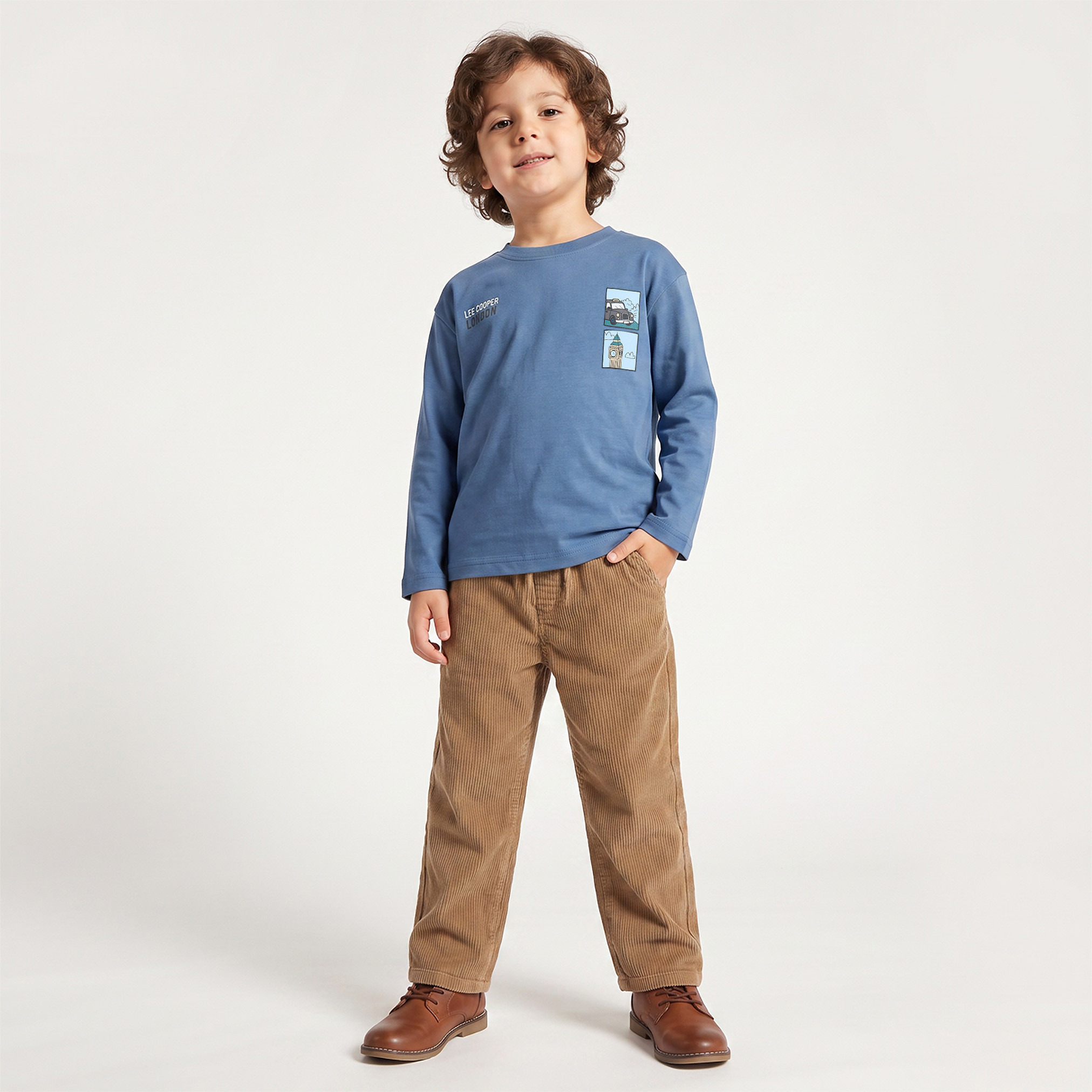 تيشيرت بياقة ضيقة وأكمام طويلة وطبعات جرافيك من لي كوبر-boys-clothing-tshirtsandpolos-image-3