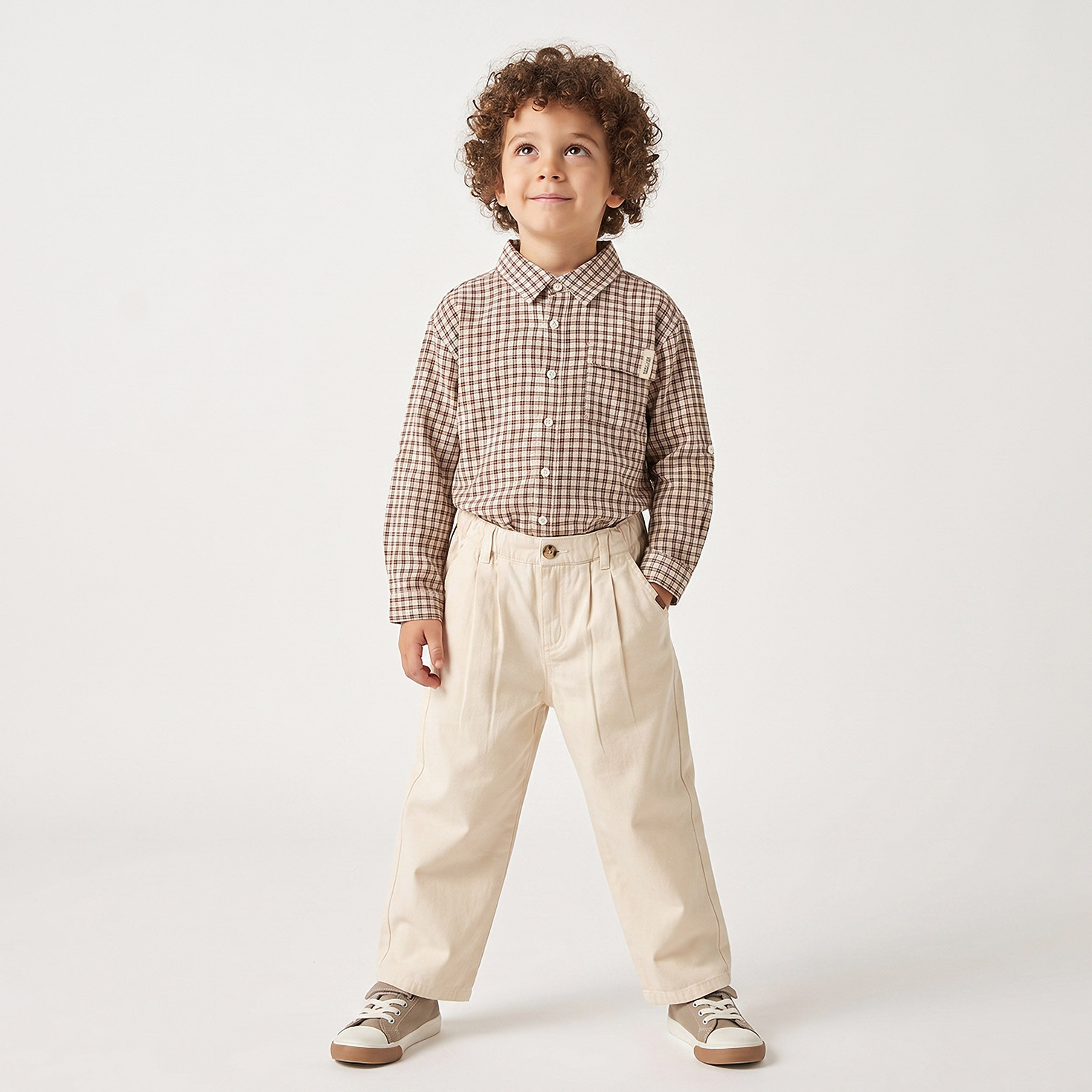 Lee Cooper Long Sleeves Shirt with Checked Design-boys-clothing-shirts-image-4