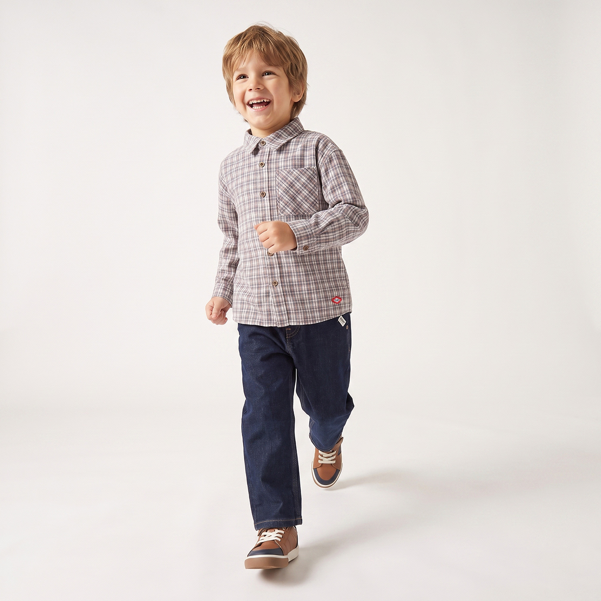 قميص كاروهات بأكمام طويلة من لي كوبر-boys-clothing-shirts-image-2