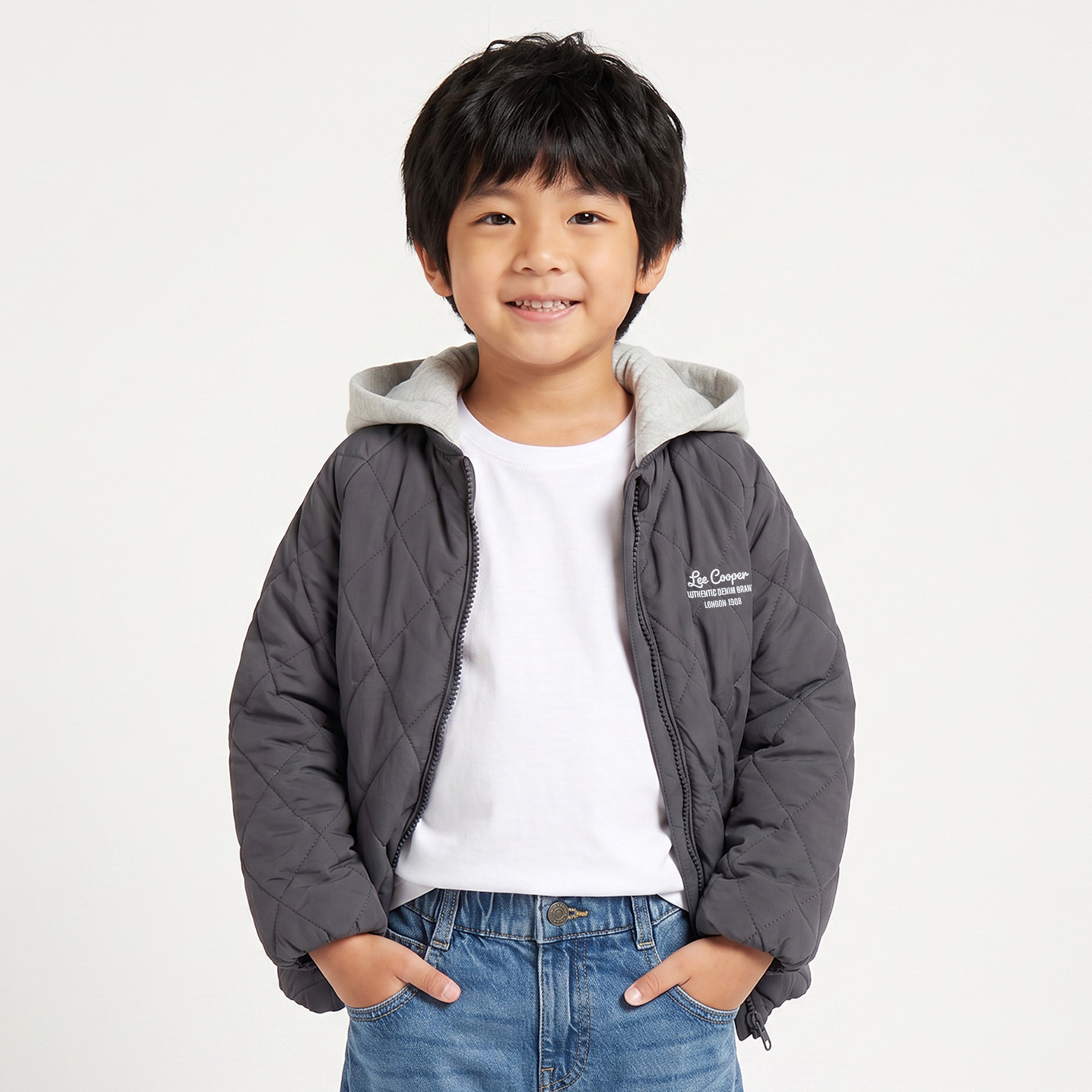جاكيت مبطن بقبعة من لي كوبر-boys-clothing-jacketsandcoats-image-1