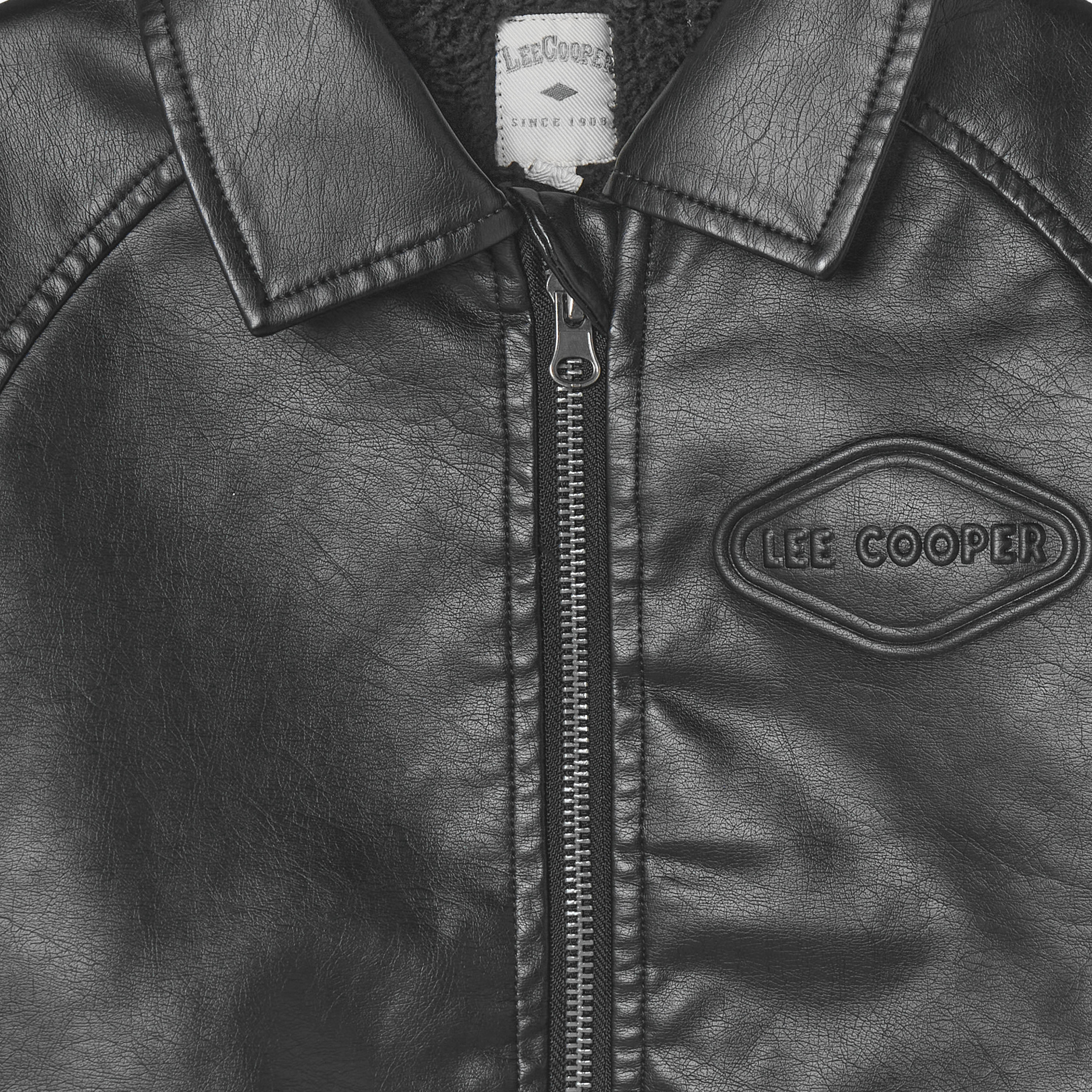 Lee Cooper Collared Bomber Jacket with Zip Closure-boys-clothing-jacketsandcoats-image-4