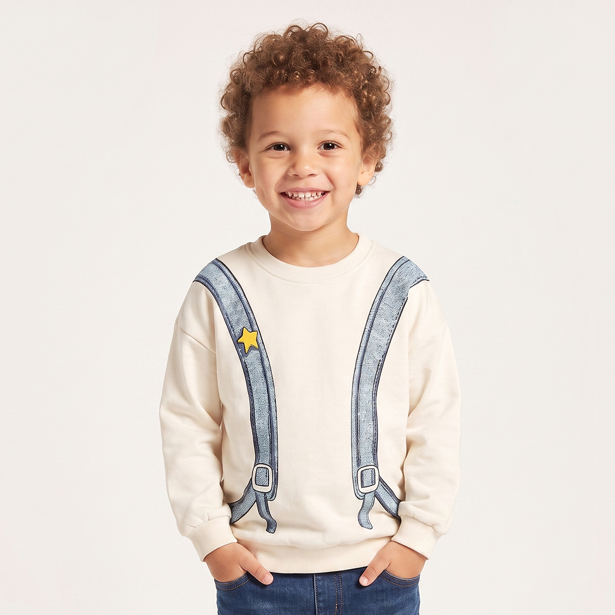 سويت شيرت بأكمام طويلة وطبعات شنطة ظهر من لي كوبر-baby-boys-clothing-winterwear-sweatshirts-image-1