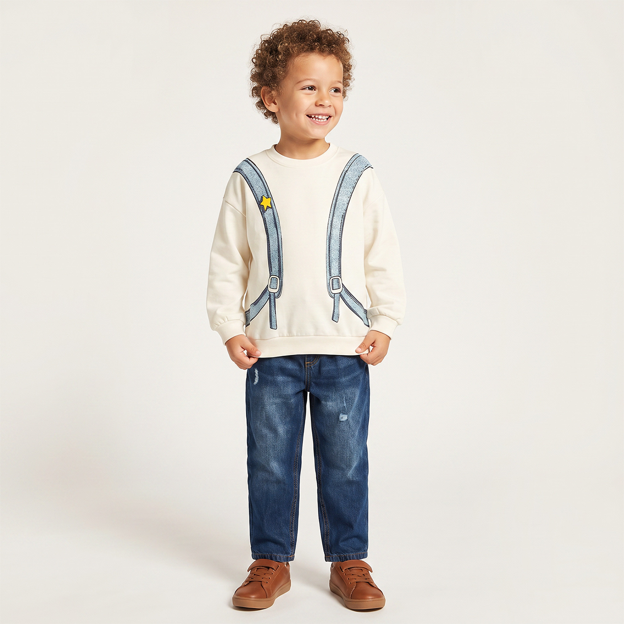 سويت شيرت بأكمام طويلة وطبعات شنطة ظهر من لي كوبر-baby-boys-clothing-winterwear-sweatshirts-image-2