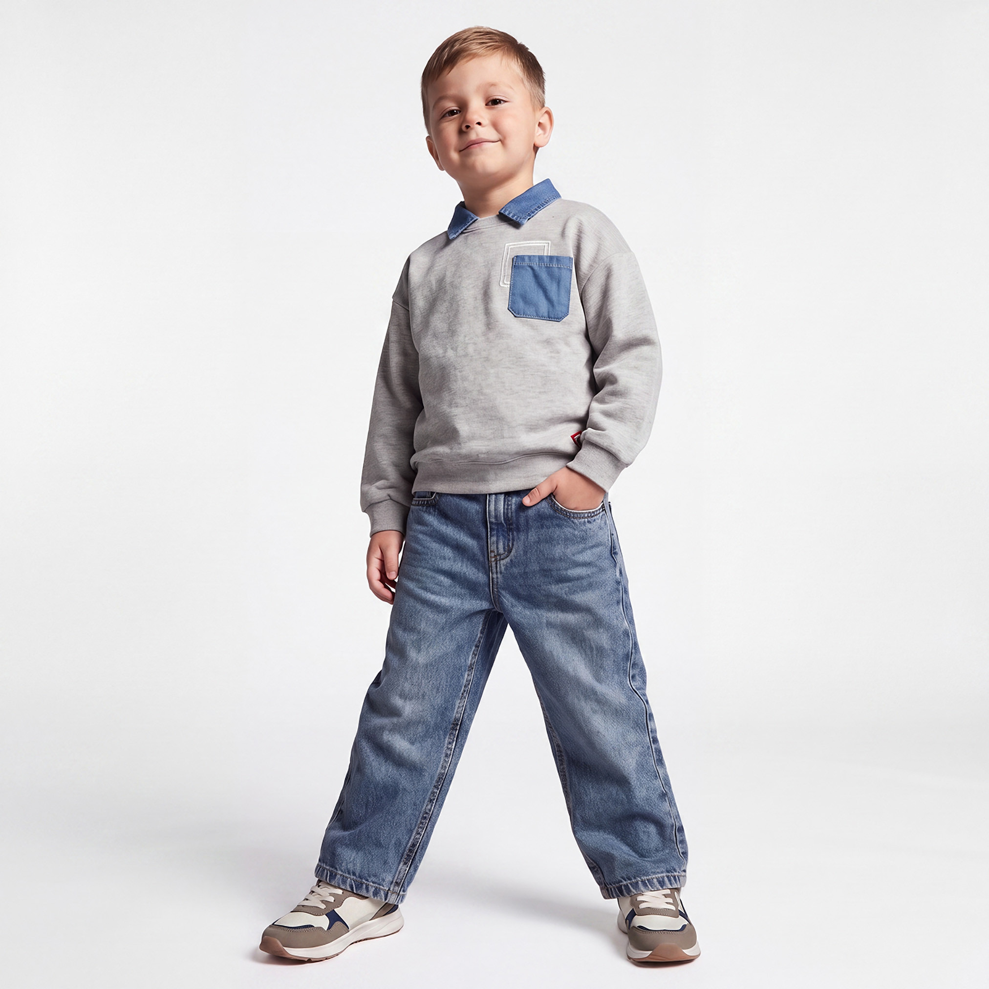 Lee Cooper Sweater with Long Sleeves-baby-boys-clothing-winterwear-sweatshirts-image-2
