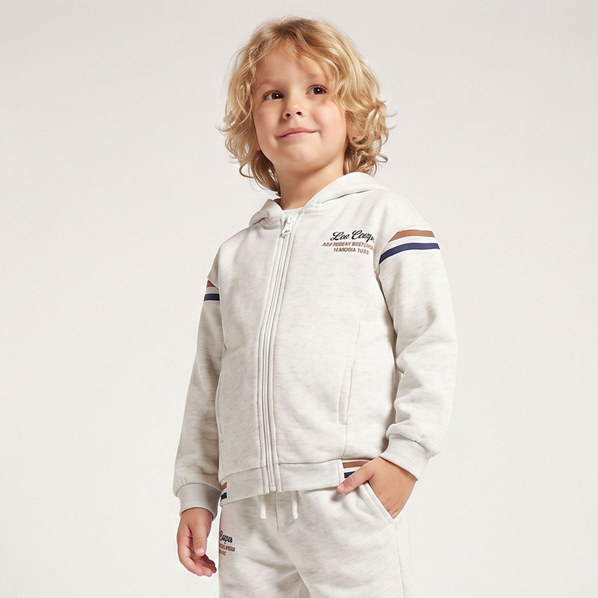 طقم بنطلون رياضي وهودي بقبعة وأكمام طويلة وتطريز من لي كوبر-boys-clothing-setsandcoords-image-2