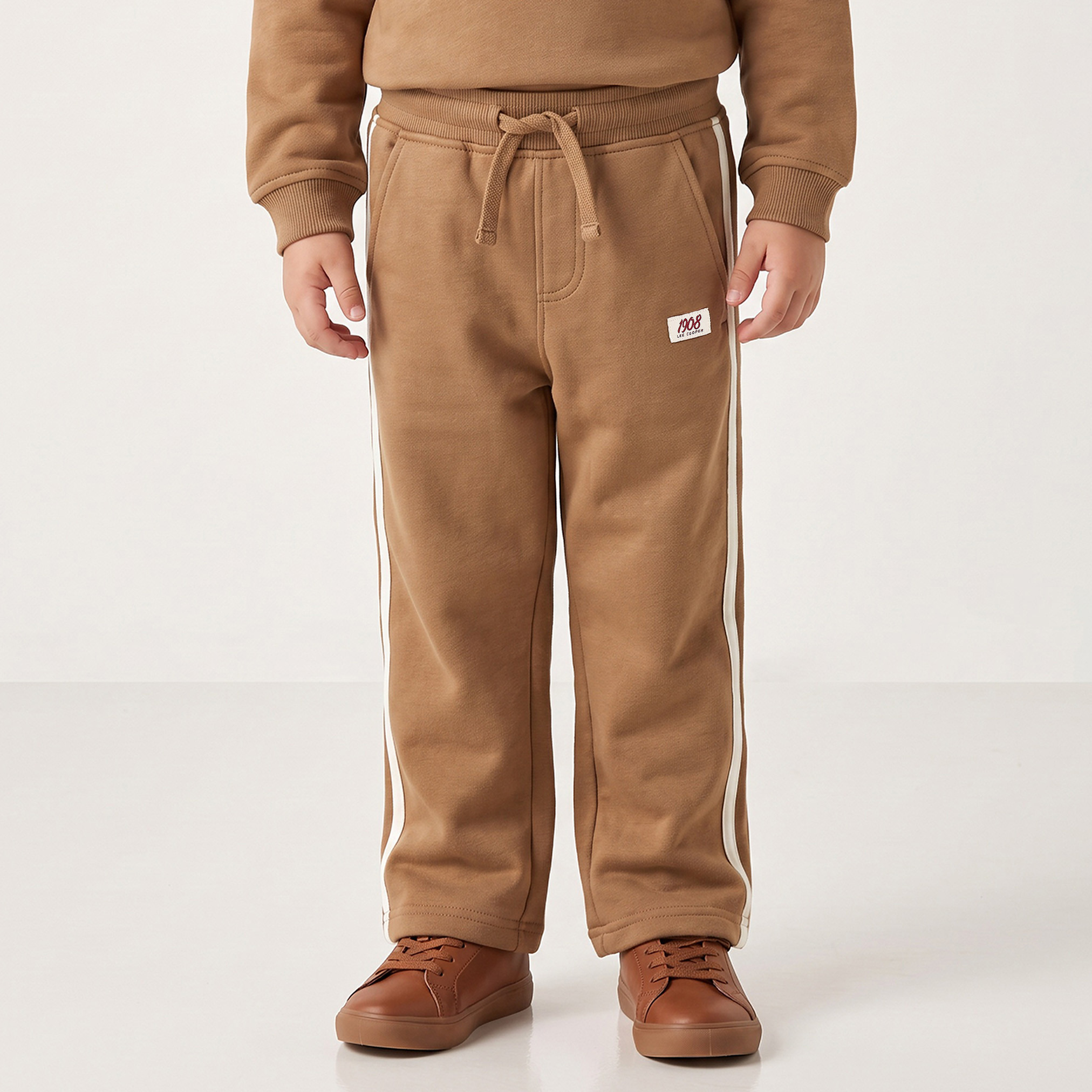 Lee Cooper Hooded Long Sleeves Sweatshirt and Pants Set with Car Applique-boys-clothing-setsandcoords-image-4