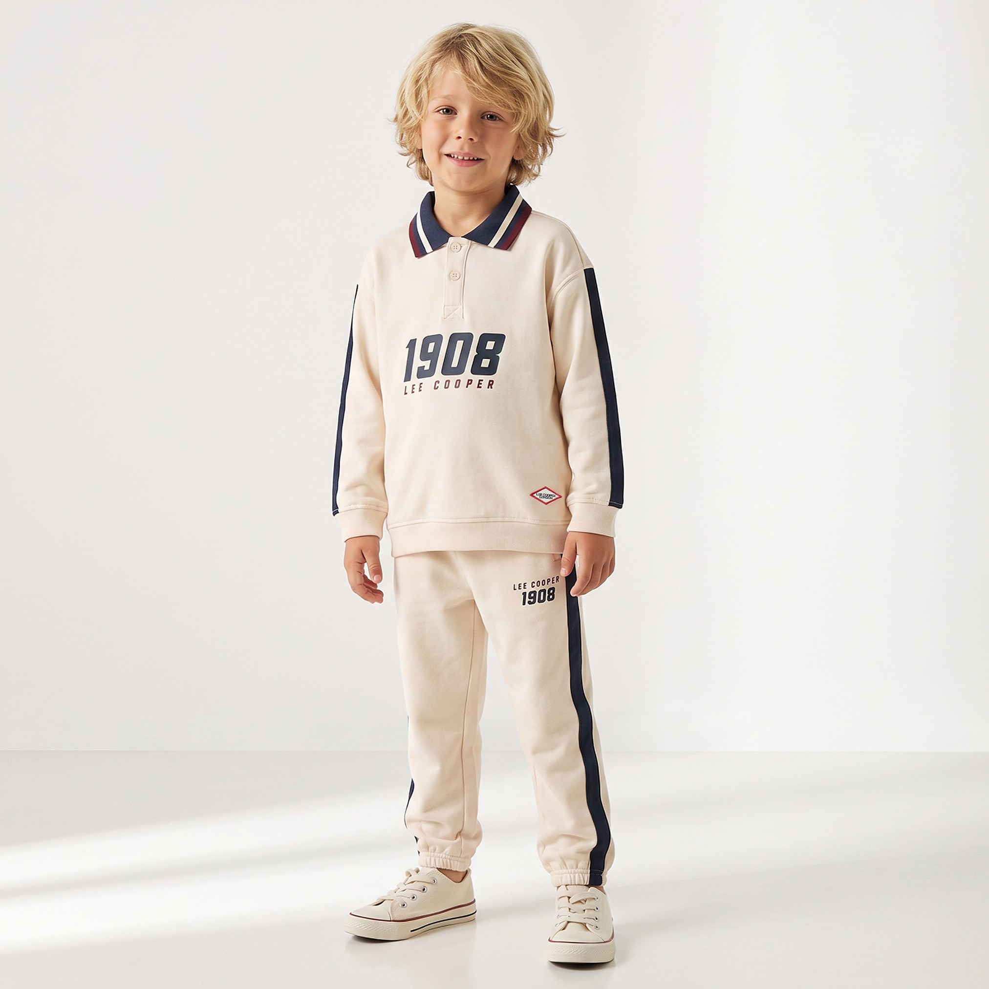 طقم بنطلون رياضي وسويت شيرت بأكمام طويلة وياقة عادية وطبعات من لي كوبر-boys-clothing-setsandcoords-image-7