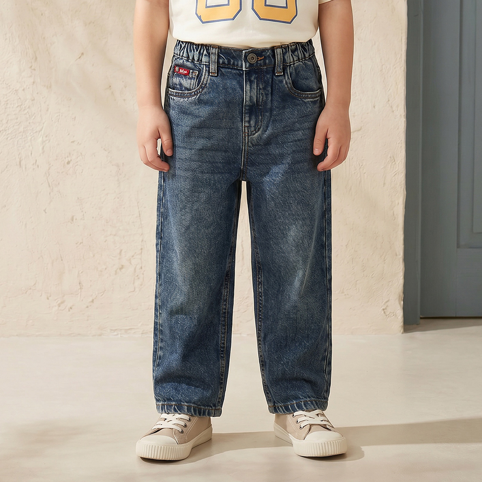 Juniors Jeans with Elasticated Waistband-boys-clothing-bottoms-jeans-image-3