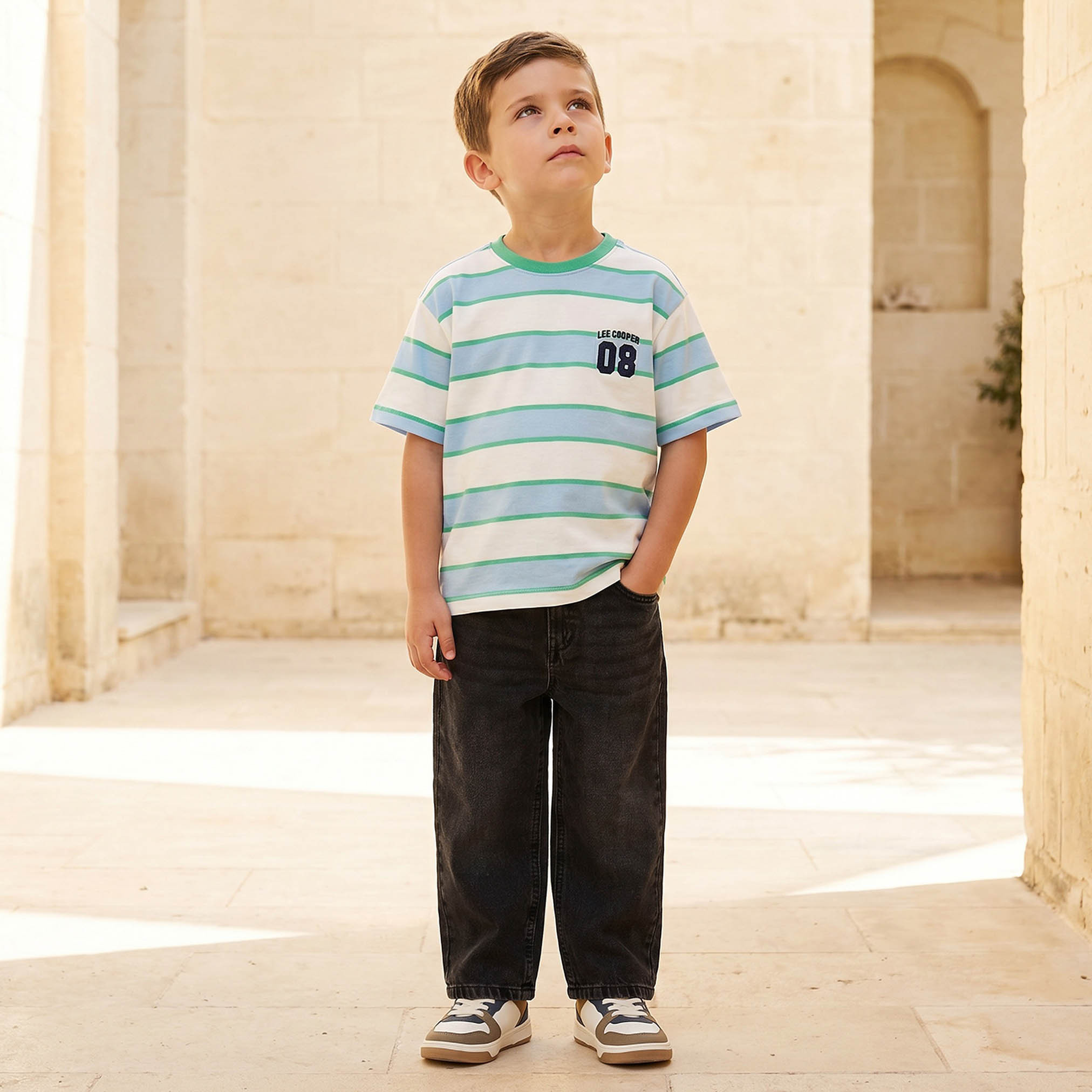 Lee Cooper Jeans Elasticated Waist with Pockets-boys-clothing-bottoms-jeans-image-2