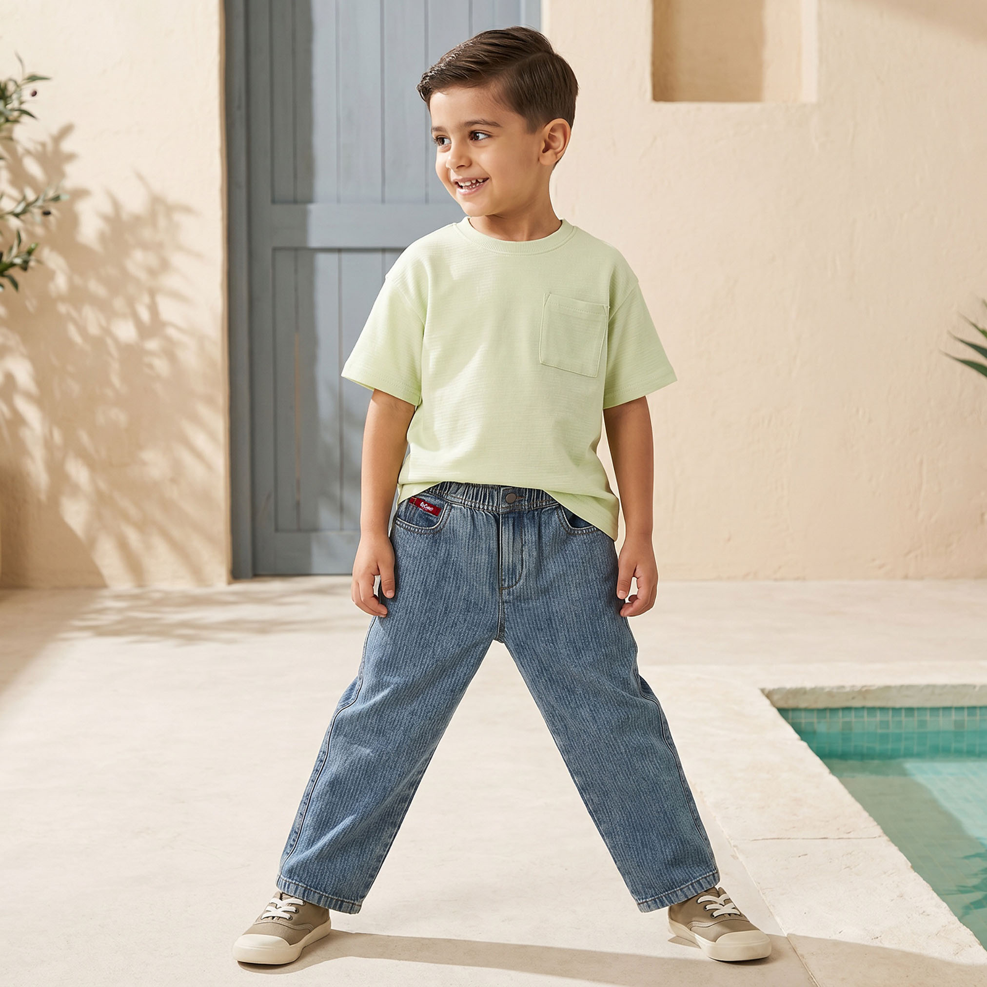 بنطلون جينز بخصر مطاطي من لي كوبر-boys-clothing-bottoms-jeans-image-2