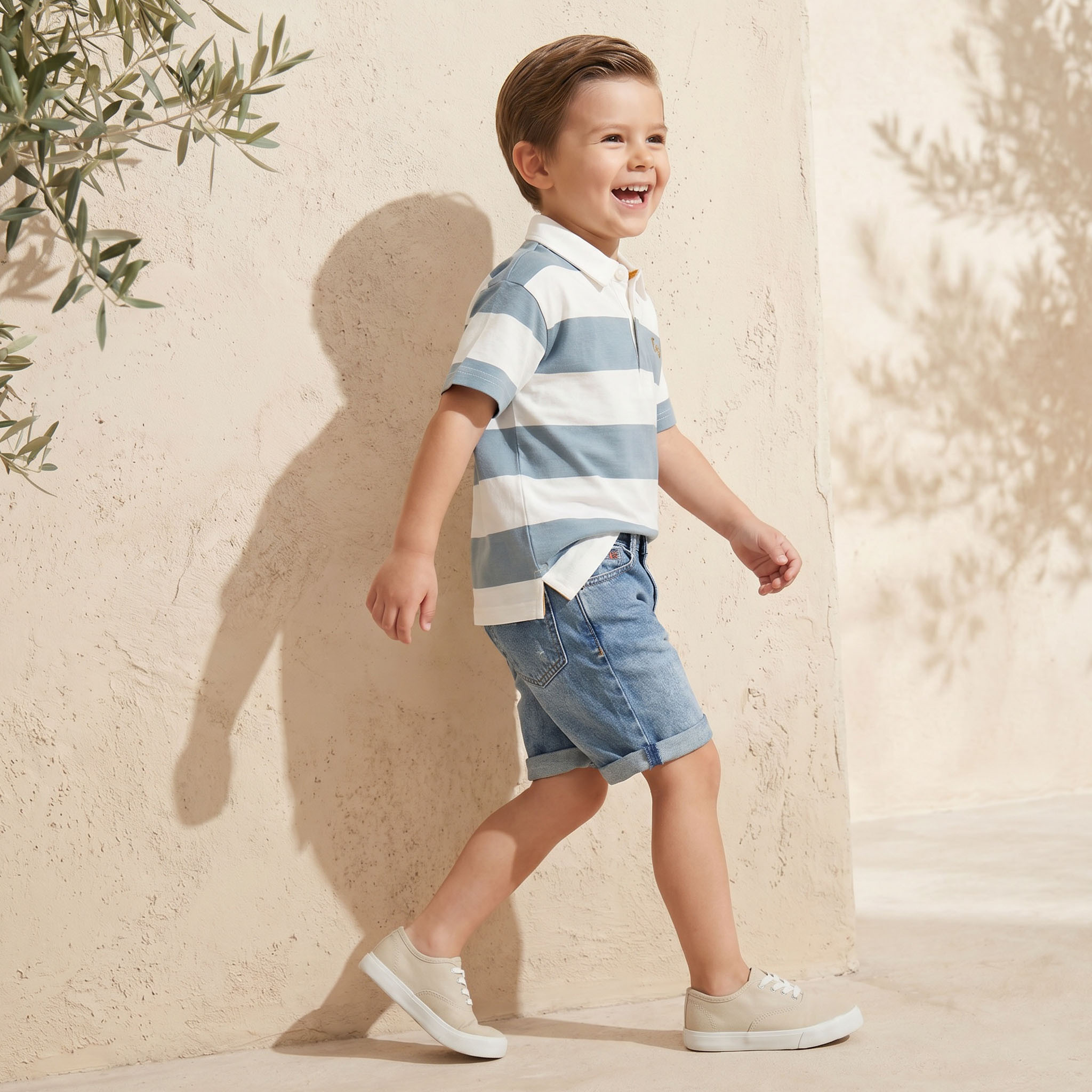 Lee Cooper Knee Length Mid-Rise Shorts with Distressed Detail-baby-boys-clothing-bottoms-shorts-image-5