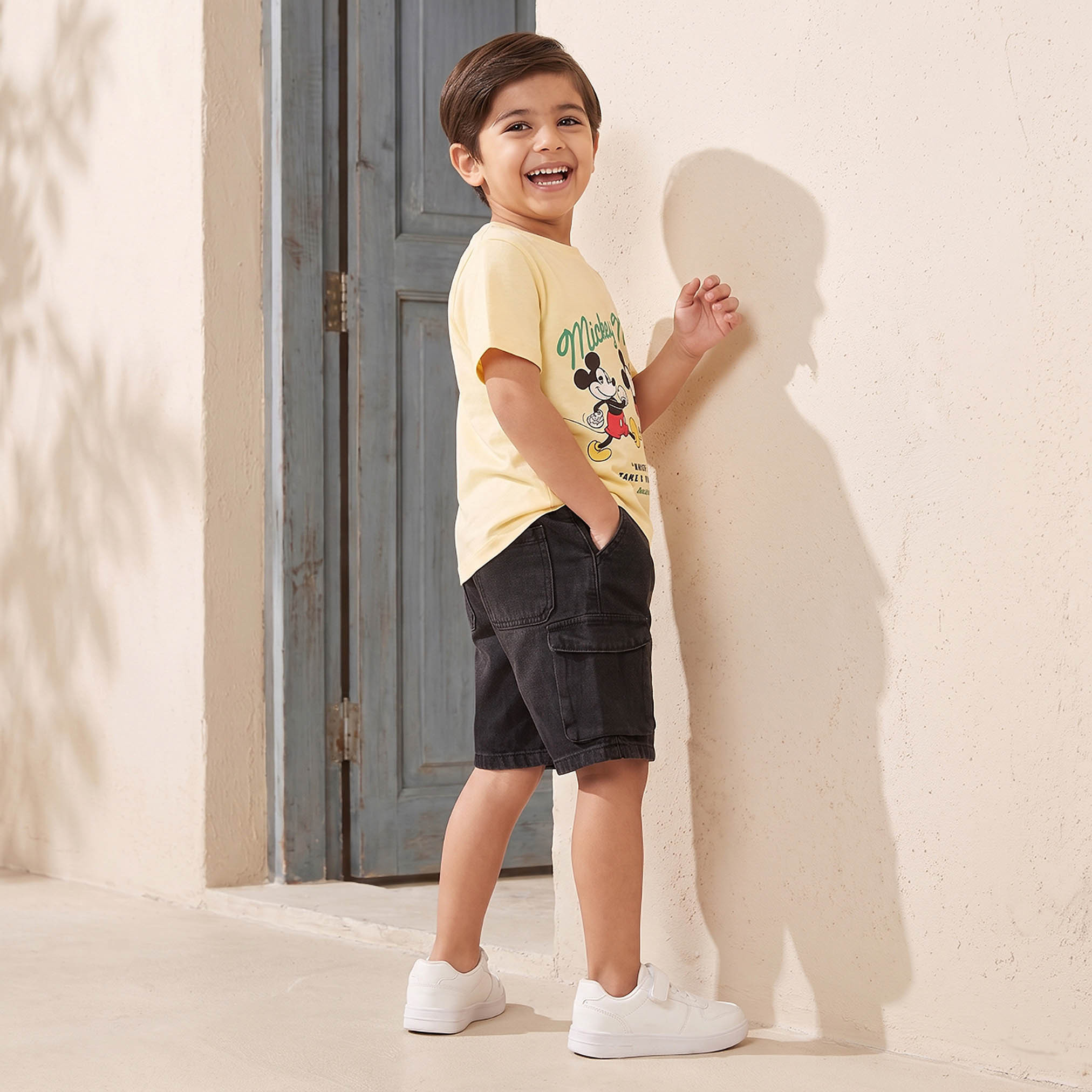 Disney Crew Neck Short Sleeves T-shirt with Mickey Mouse Print-boys-clothing-tshirtsandpolos-image-5