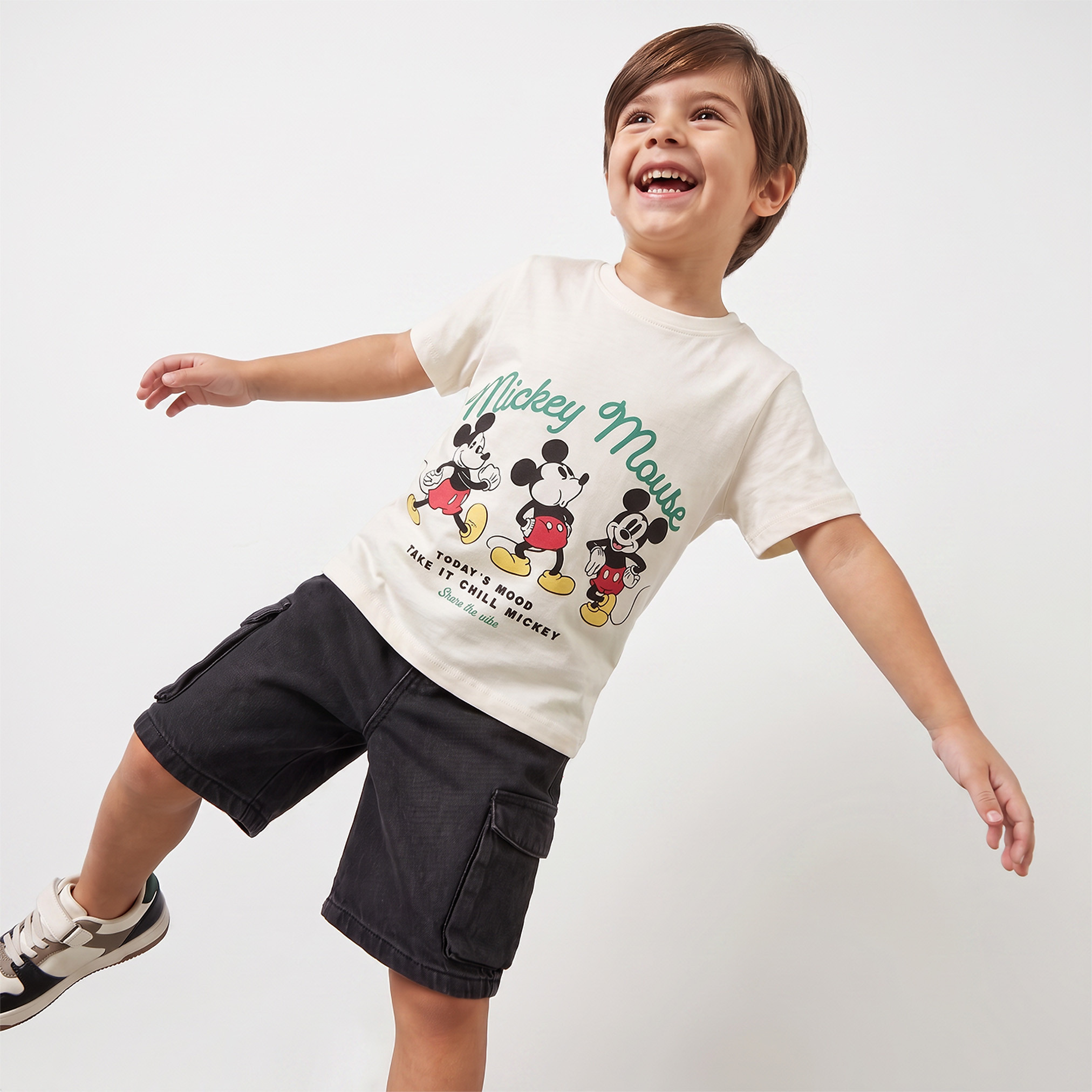 Disney Crew Neck Short Sleeves T-shirt with Mickey Mouse Print-boys-clothing-tshirtsandpolos-image-5