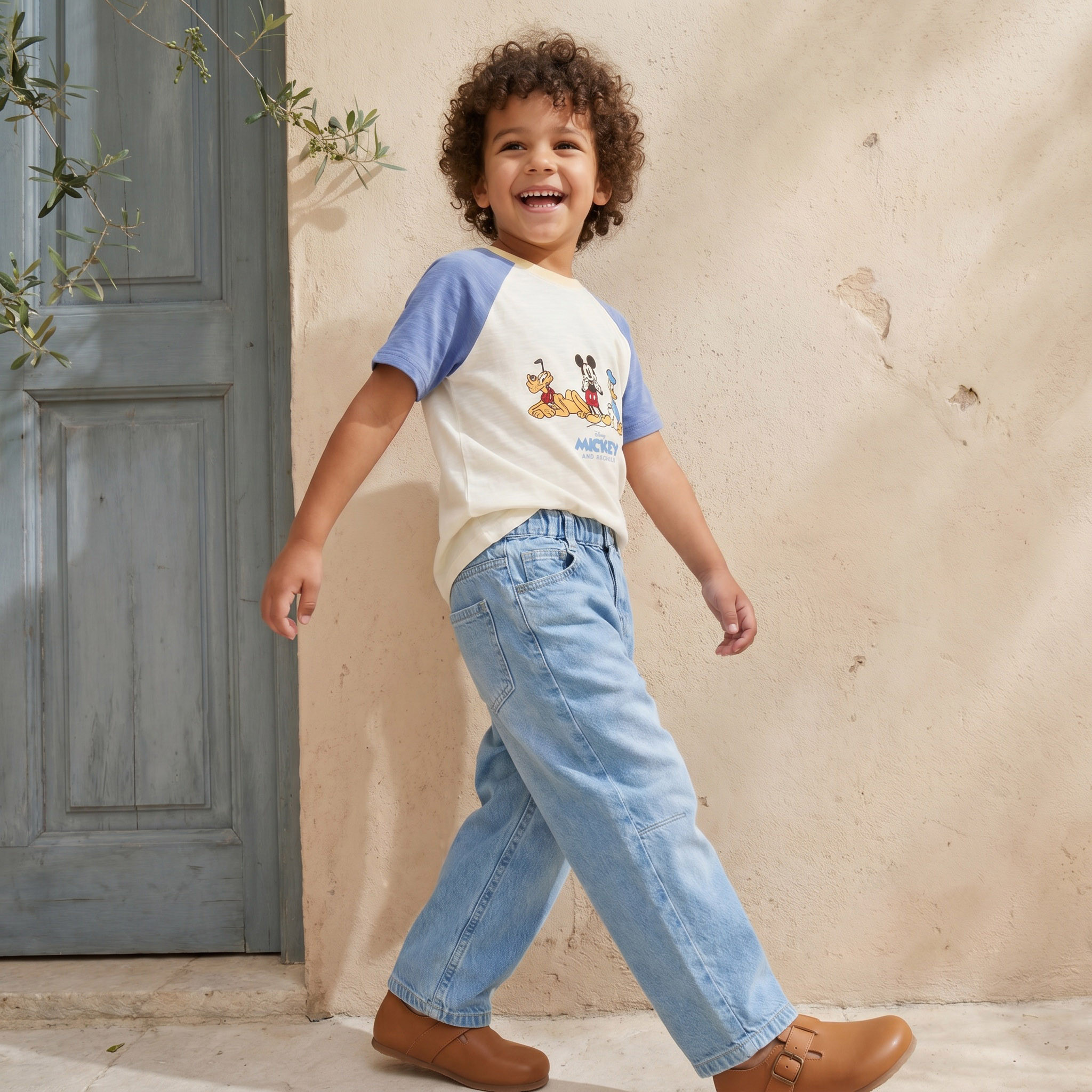 Disney Crew Neck Short Sleeves T-shirt with Mickey Mouse and Friends Print-boys-clothing-tshirtsandpolos-image-6