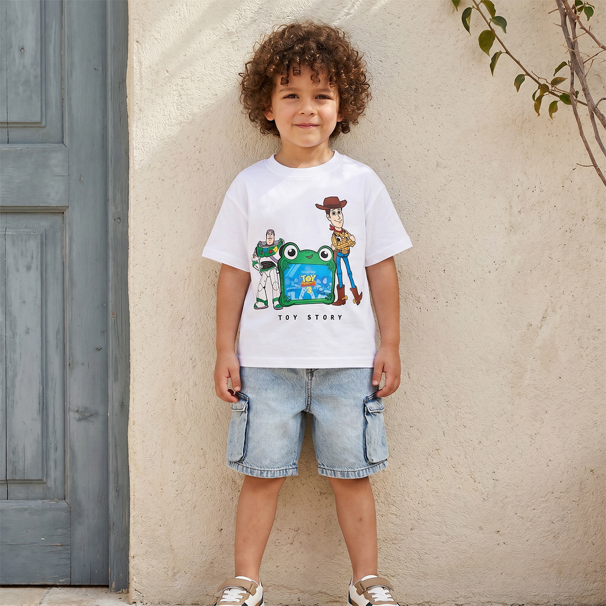 Disney Crew Neck Short Sleeves T-shirt with Toy Story Print-baby-boys-clothing-tshirtsandpolos-image-2