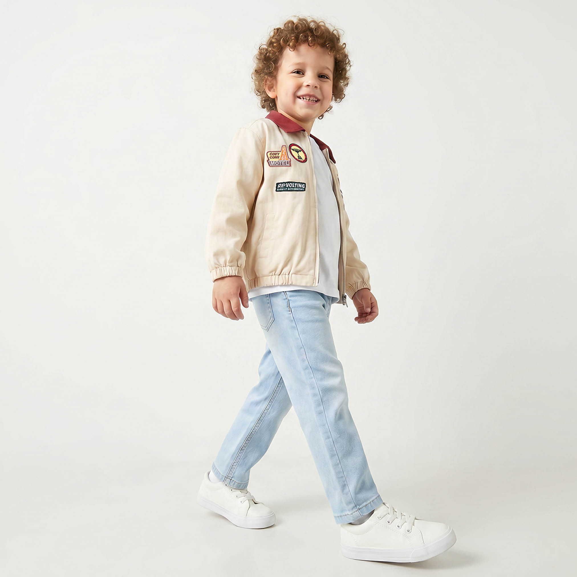 Juniors Lightning McQueen Print Bomber Jacket with Long Sleeves-baby-boys-clothing-jacketsandblazers-image-5