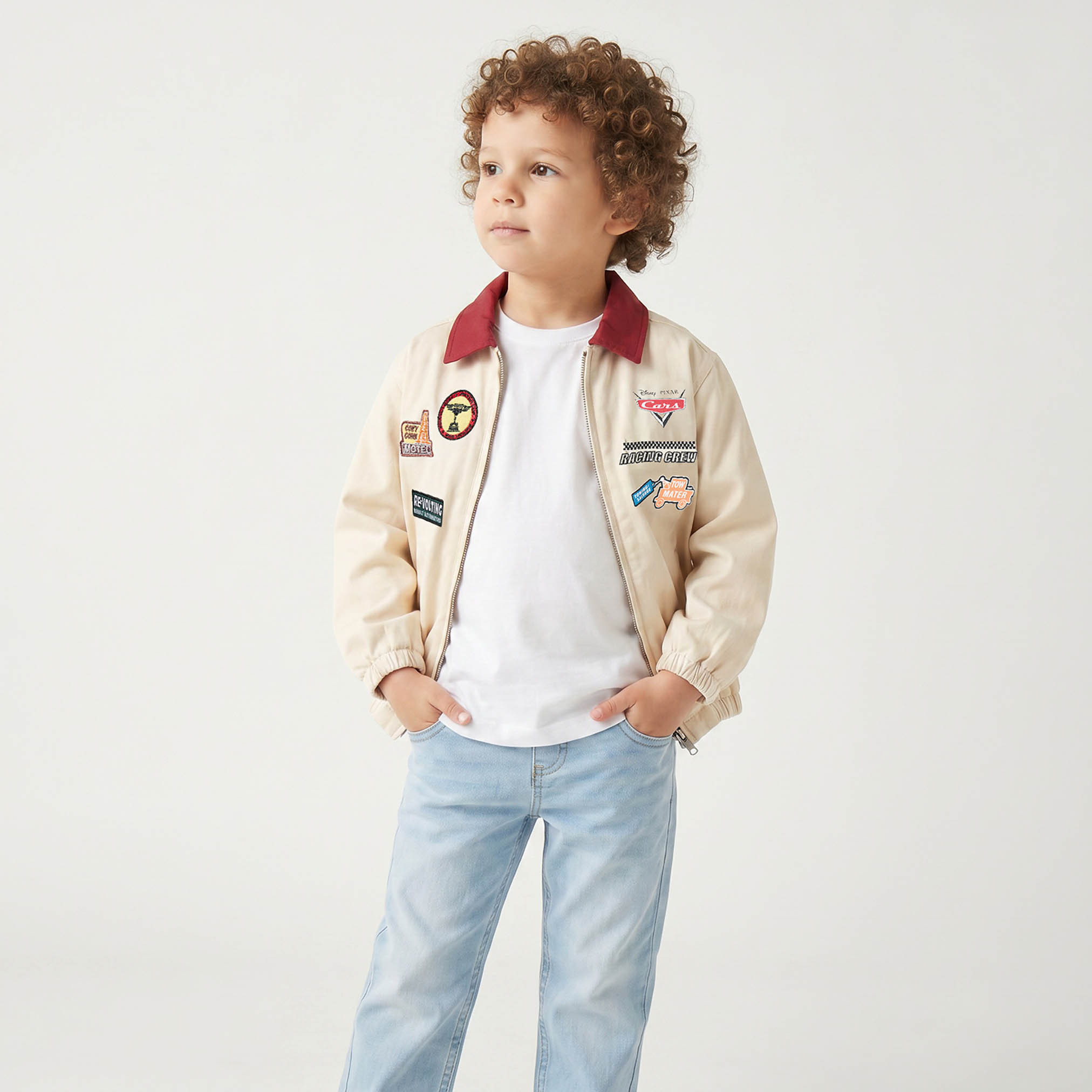 Juniors Lightning McQueen Print Bomber Jacket with Long Sleeves-baby-boys-clothing-jacketsandblazers-image-6