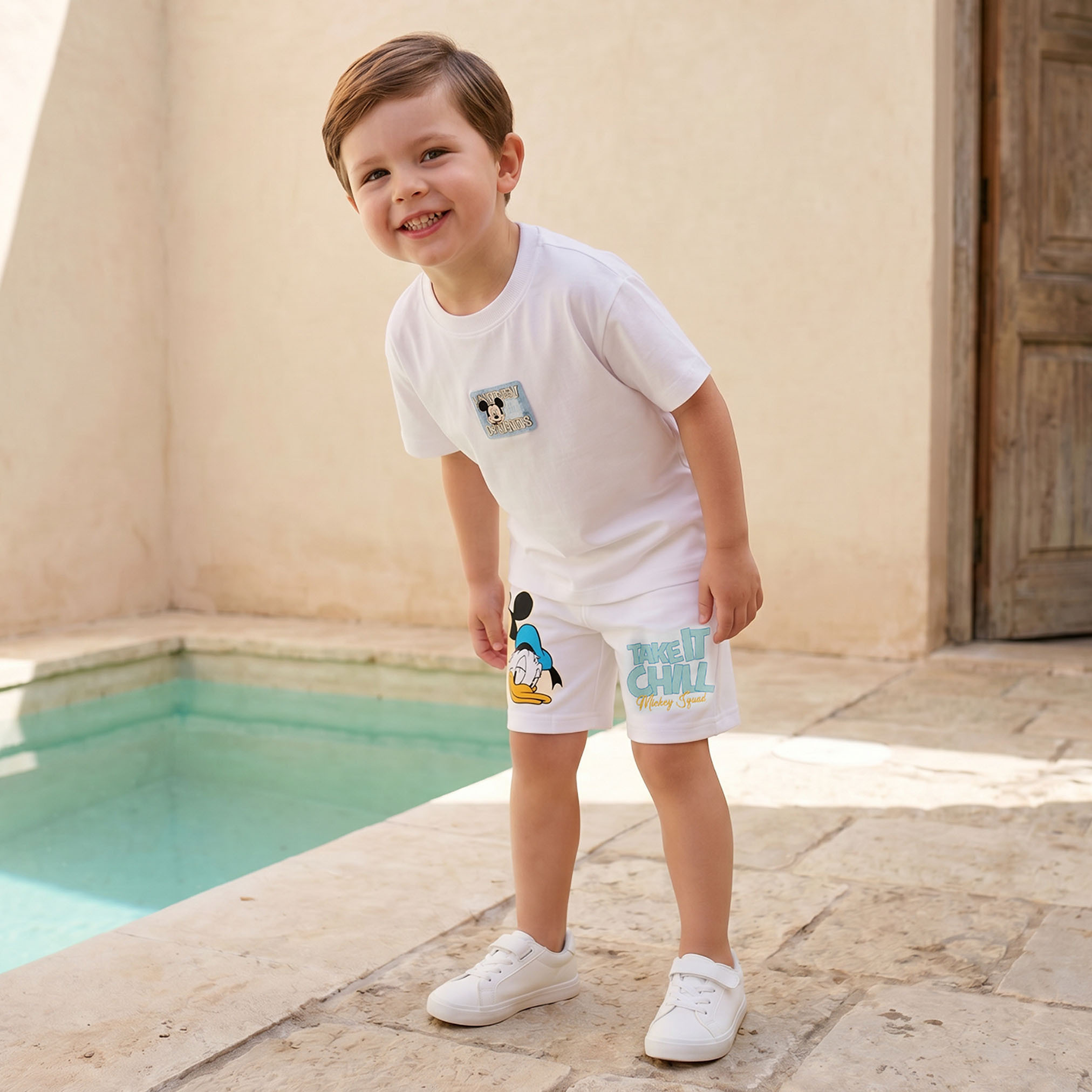شورت بطول الركبة وخصر مطاطي برباط سحب وطبعة ميكي ماوس من ديزني-baby-boys-clothing-bottoms-shorts-image-5
