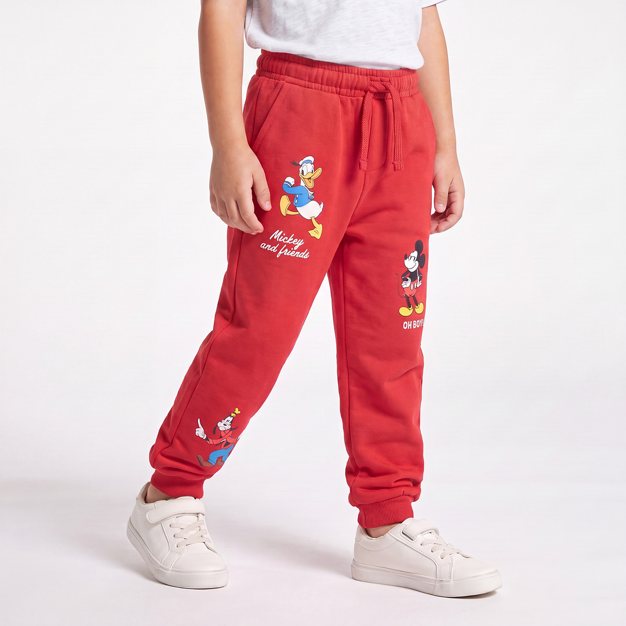 Disney Elasticated Drawstring Waist Joggers with Mickey Mouse and Friends Print-boys-clothing-bottoms-joggersandtrackpants-image-1
