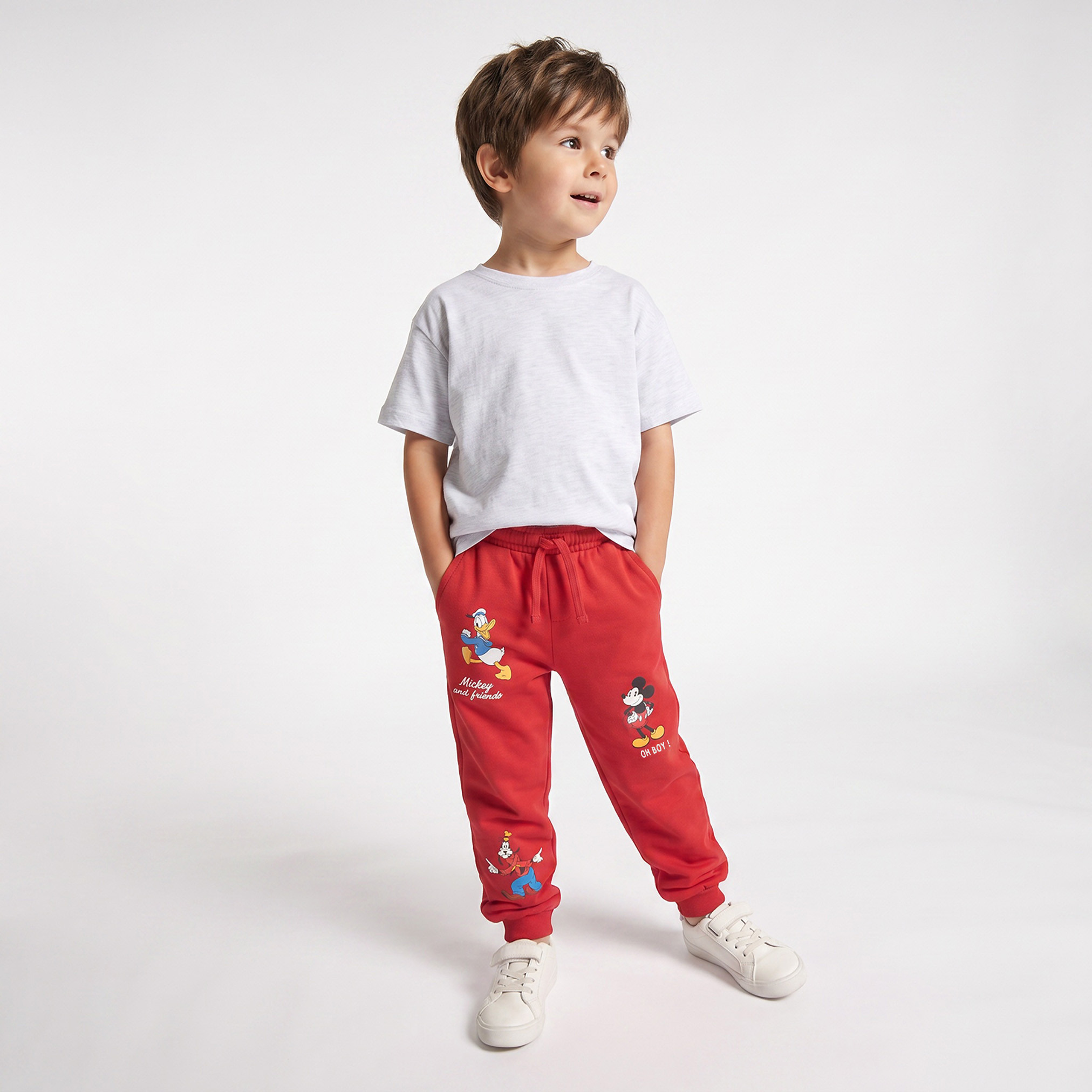 Disney Elasticated Drawstring Waist Joggers with Mickey Mouse and Friends Print-boys-clothing-bottoms-joggersandtrackpants-image-5