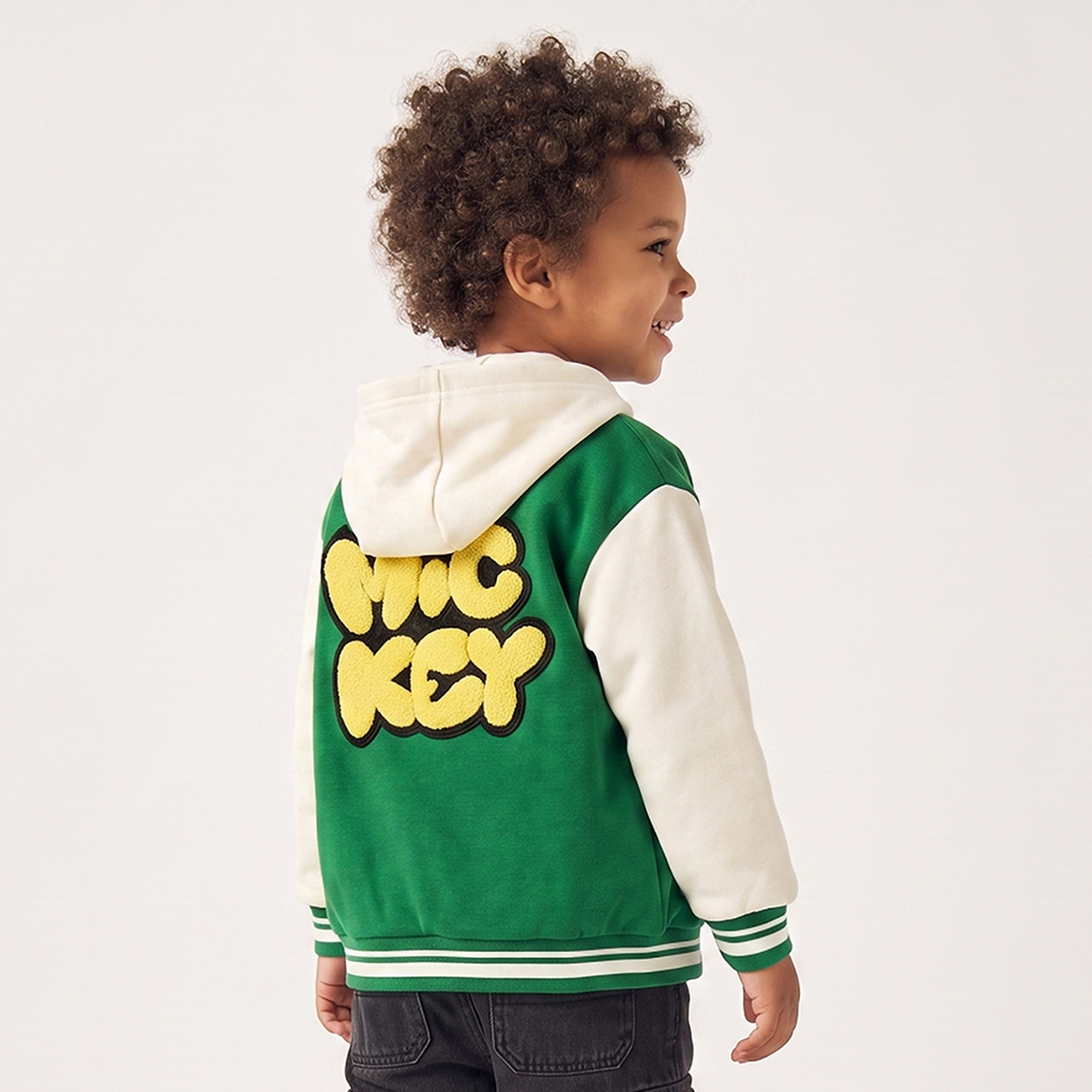 Disney Mickey Mouse Embroidered Hooded Sweatshirt with Long Sleeves-baby-boys-clothing-sweatshirts-image-3