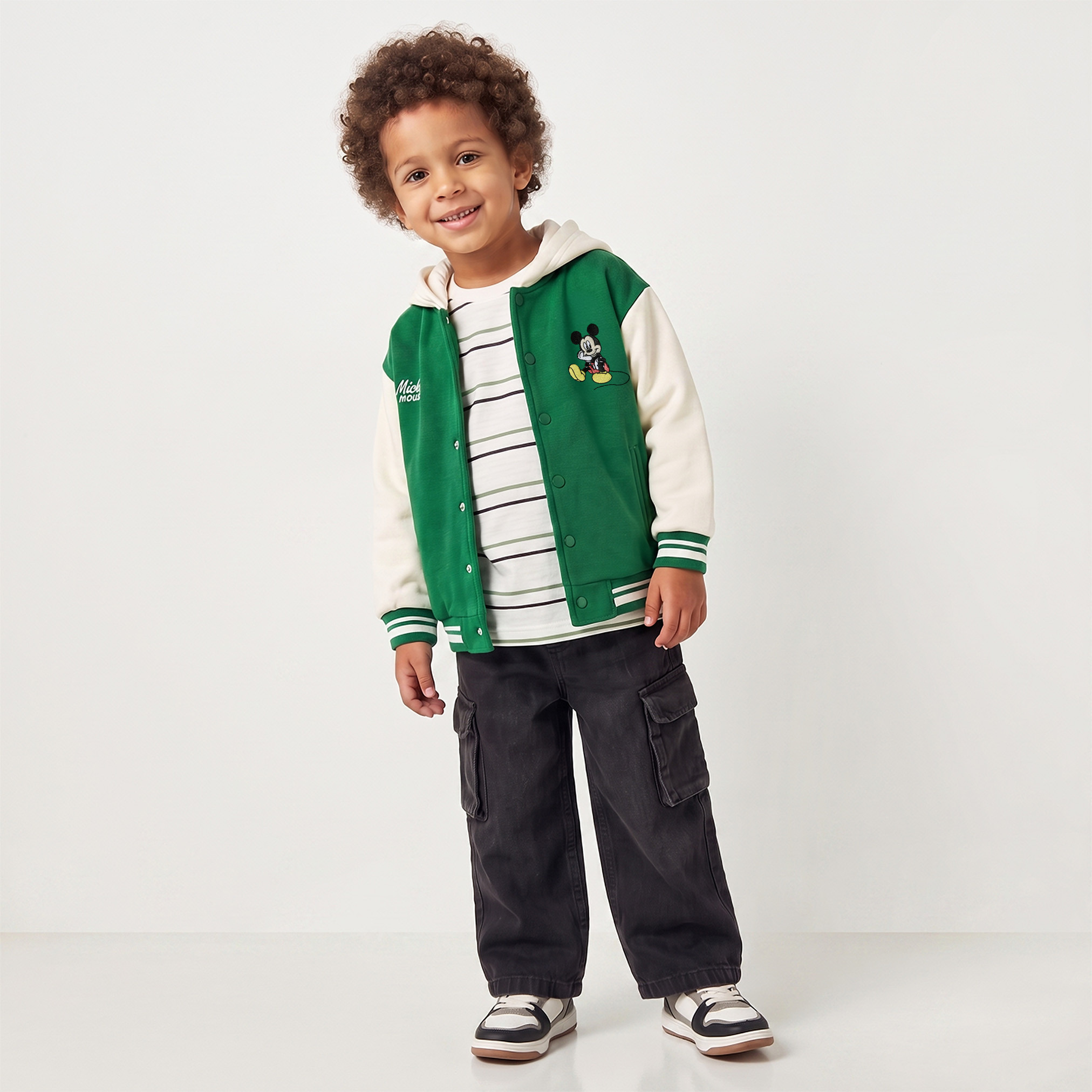 Disney Mickey Mouse Embroidered Hooded Sweatshirt with Long Sleeves-baby-boys-clothing-sweatshirts-image-5