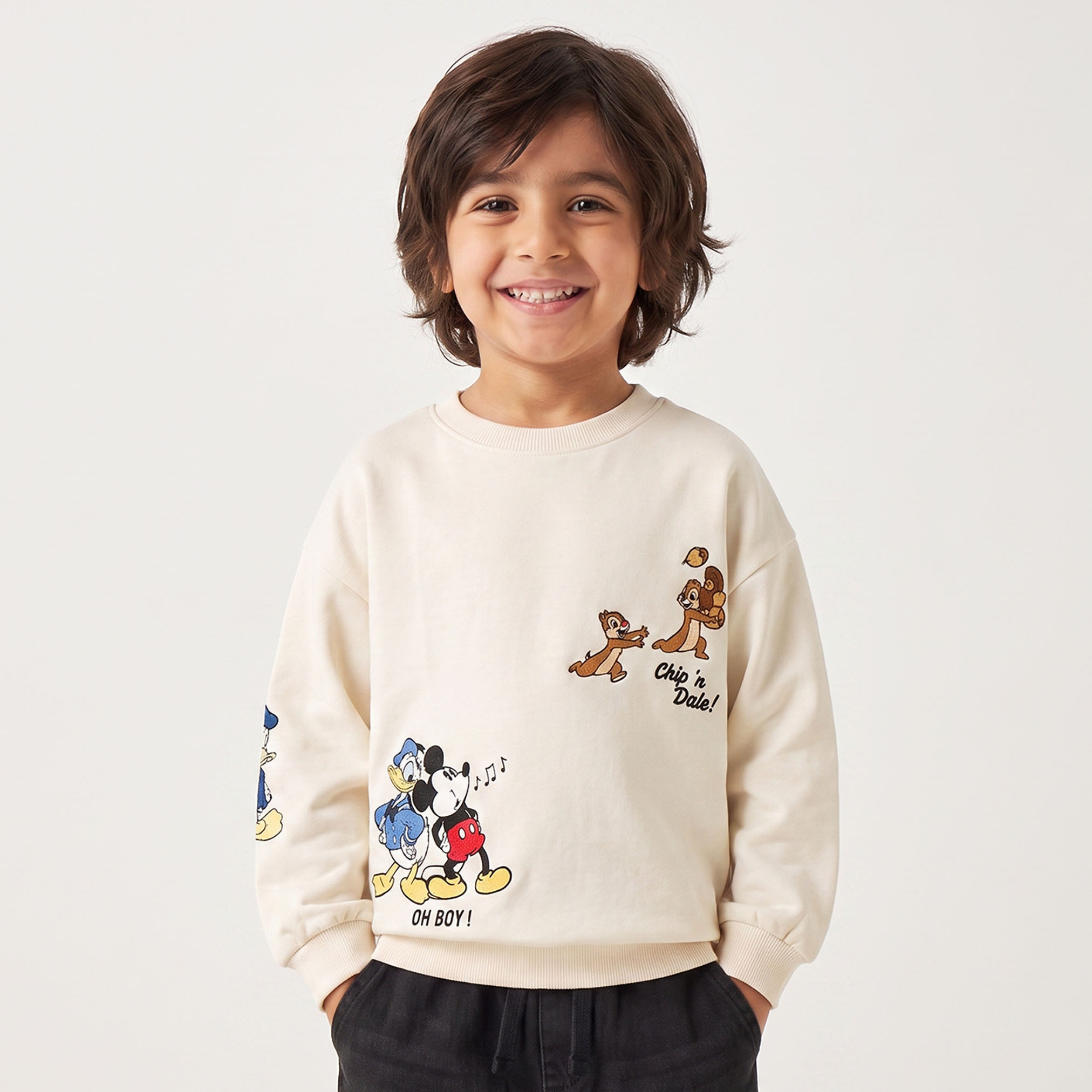 Disney Mickey and Donald Duck Print Sweatshirt-baby-boys-clothing-sweatshirts-image-1