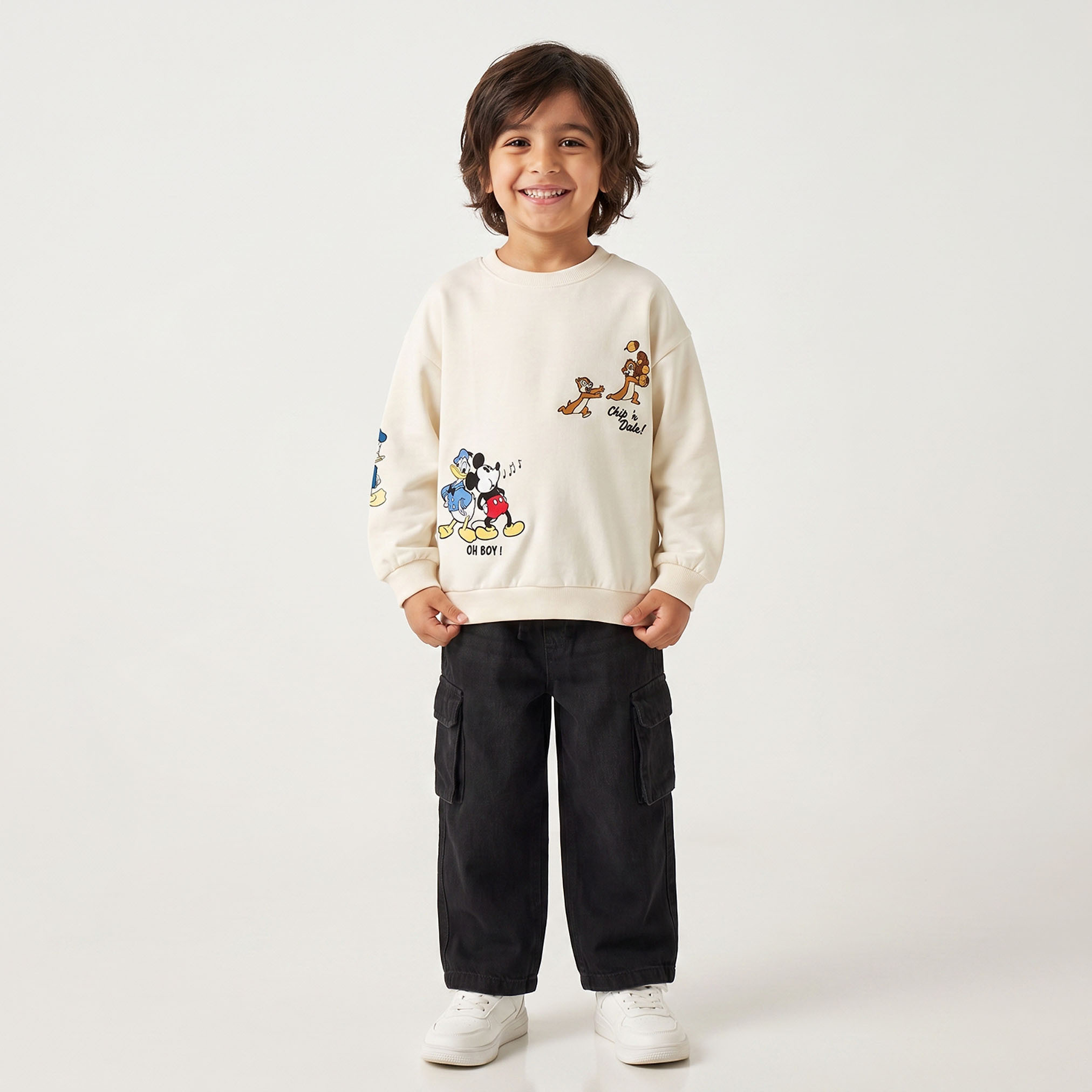 Disney Mickey and Donald Duck Print Sweatshirt-baby-boys-clothing-sweatshirts-image-3