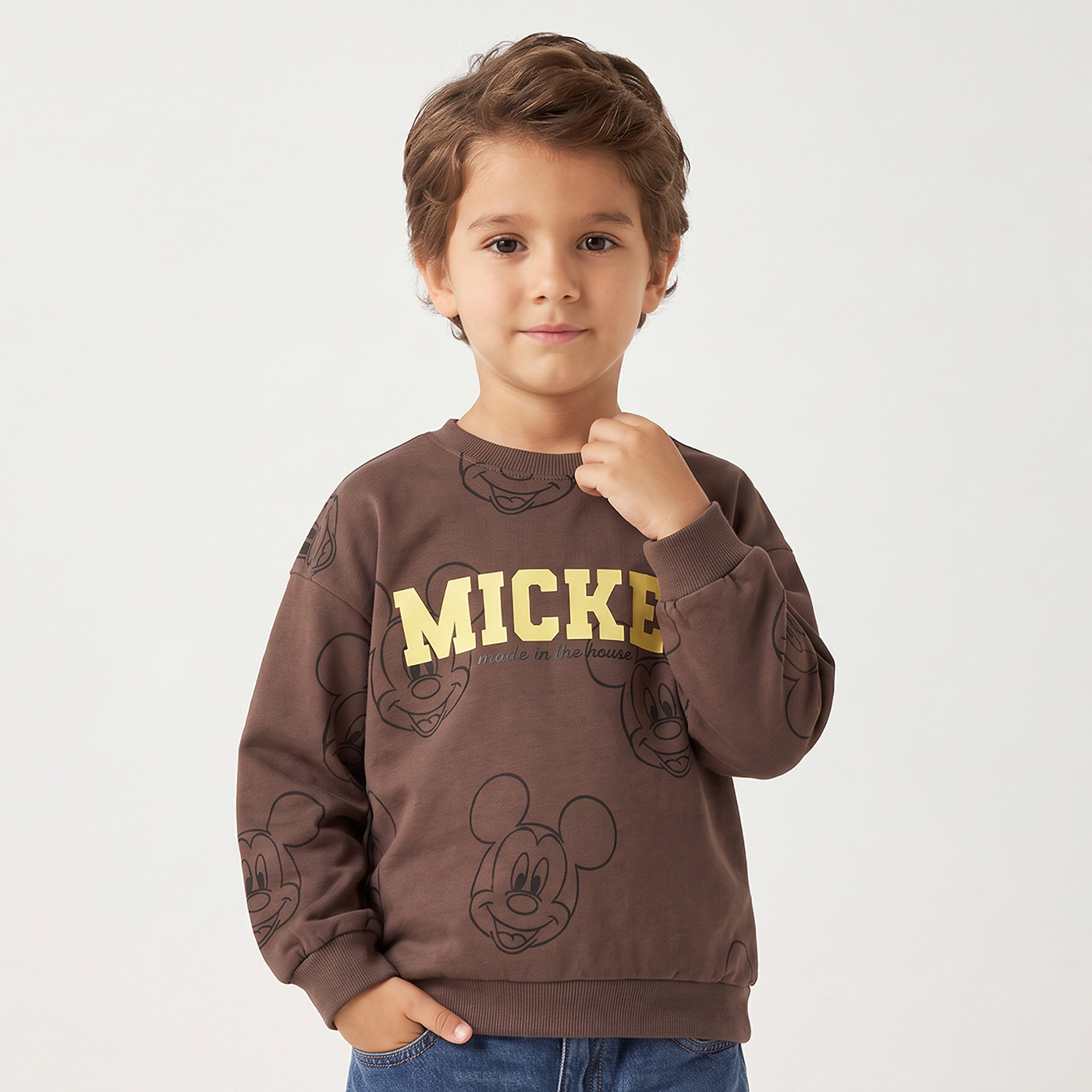 سويت شيرت بأكمام طويلة وطبعات ميكي ماوس من ديزني-boys-clothing-jacketsandcoats-image-1