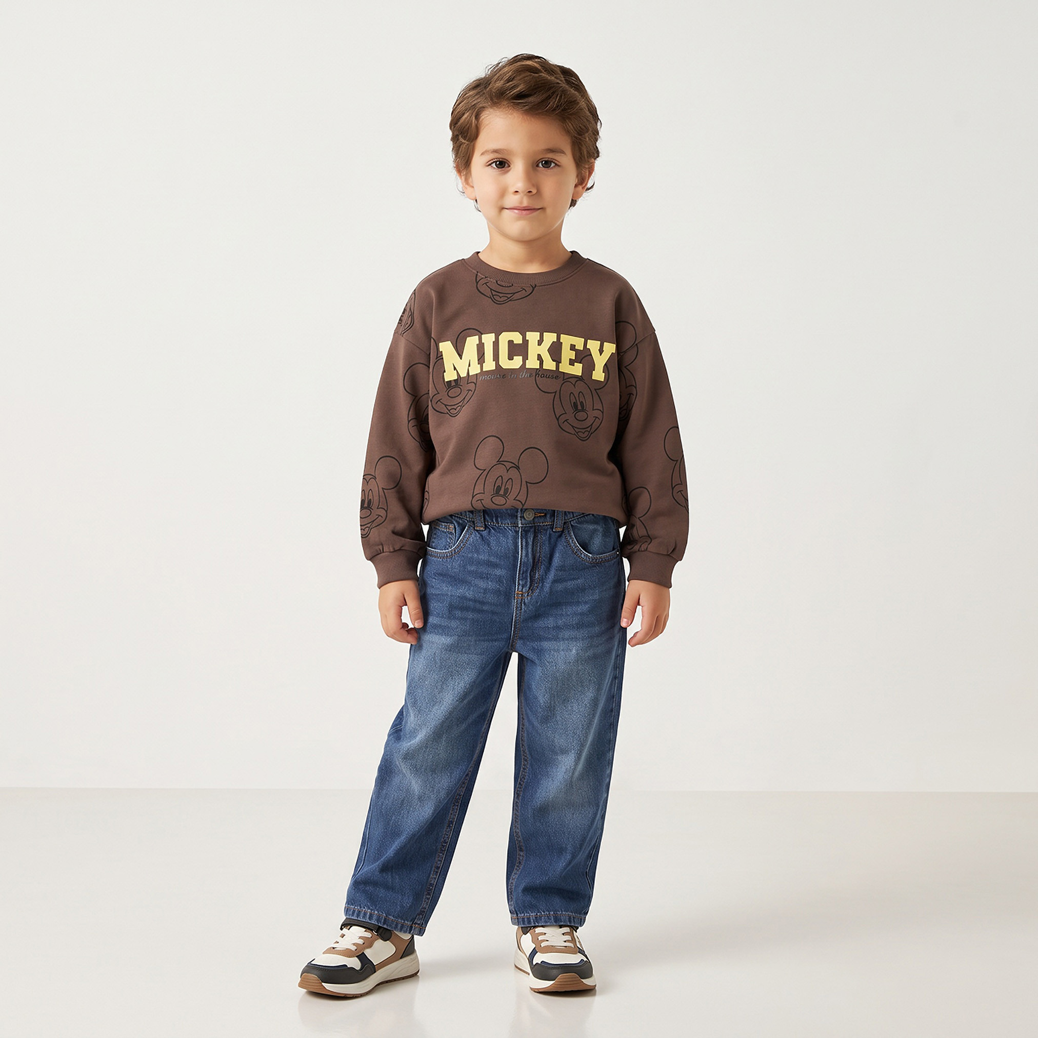 سويت شيرت بأكمام طويلة وطبعات ميكي ماوس من ديزني-boys-clothing-jacketsandcoats-image-4