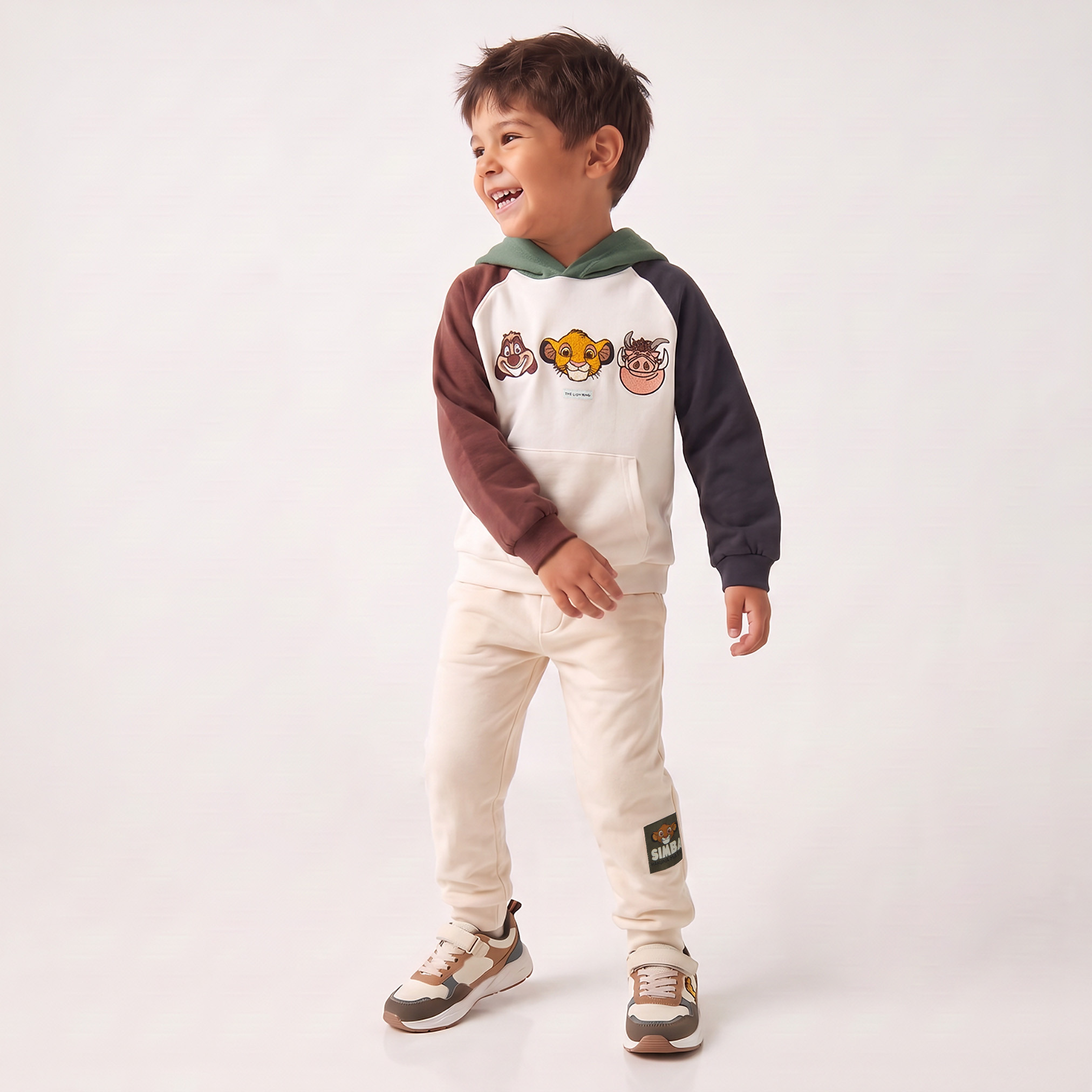 Disney Hooded Long Sleeves Sweatshirt and Joggers Set with Lion King Embroidery-boys-clothing-setsandcoords-image-1