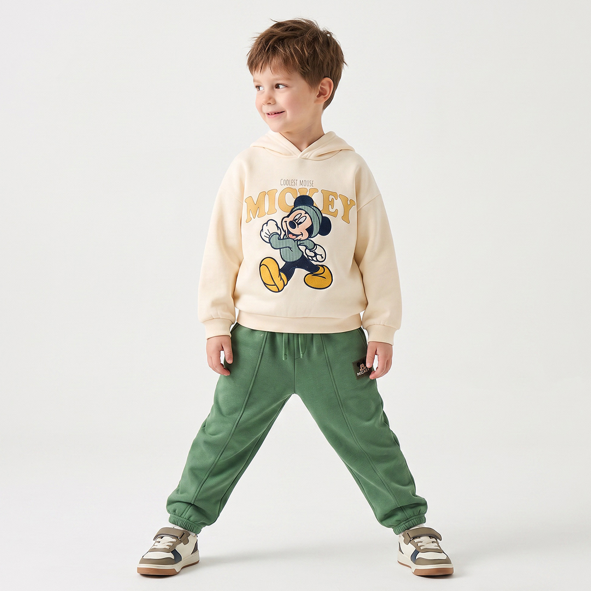 Disney Hooded Long Sleeves Sweatshirt and Joggers Set with Mickey Mouse Print-boys-clothing-setsandcoords-image-1