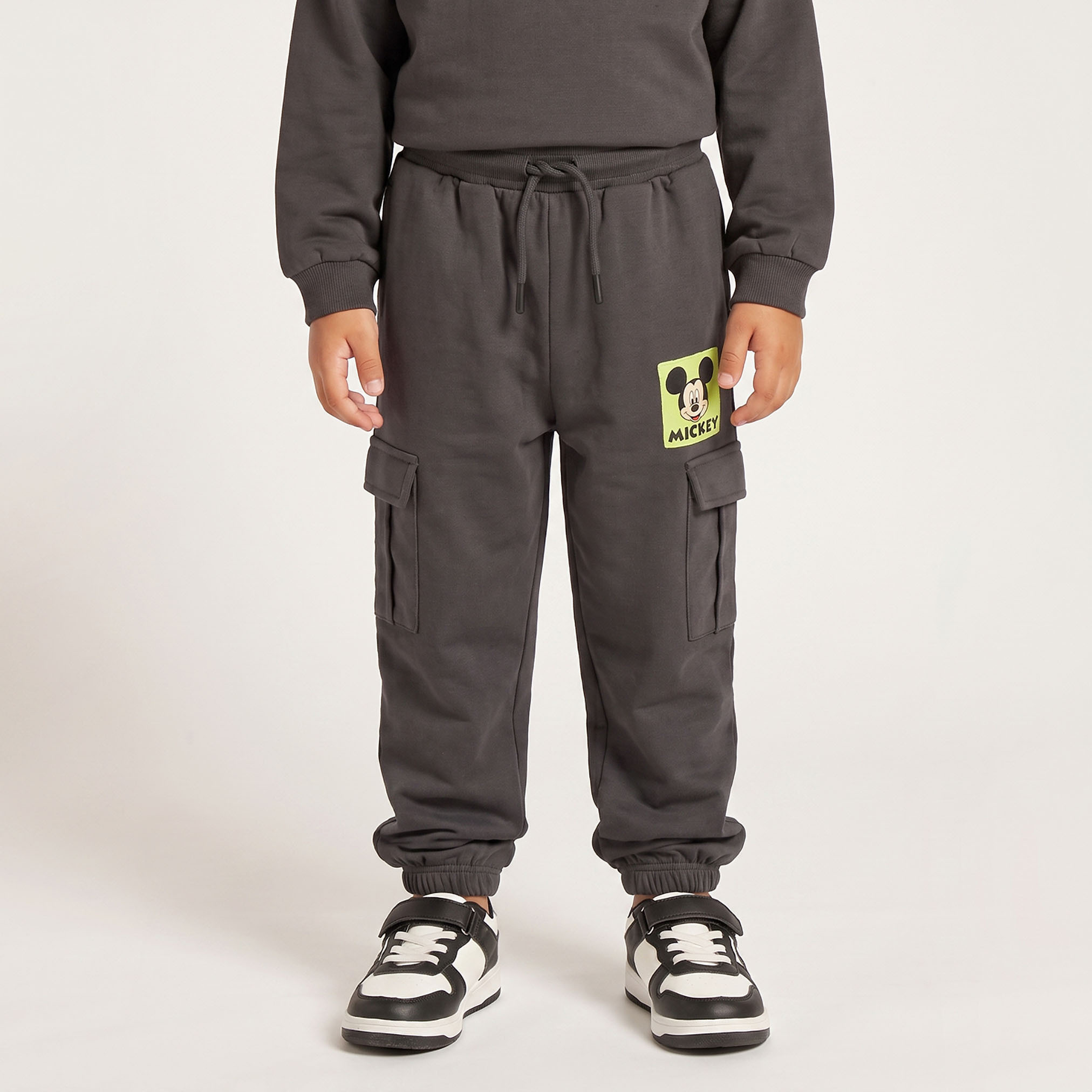 Crew Neck Long Sleeves Sweatshirt and Joggers Set with Mickey Mouse Print-boys-clothing-setsandcoords-image-4