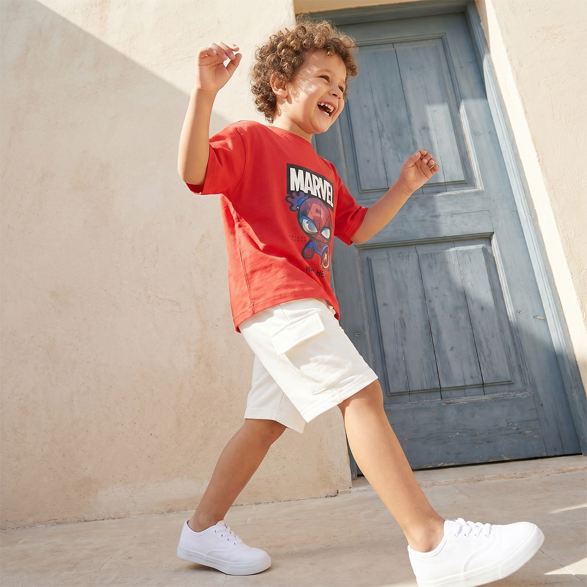 تيشيرت بياقة دائرية وأكمام قصيرة بطبعة سبايدر مان-boys-clothing-tshirtsandpolos-image-5