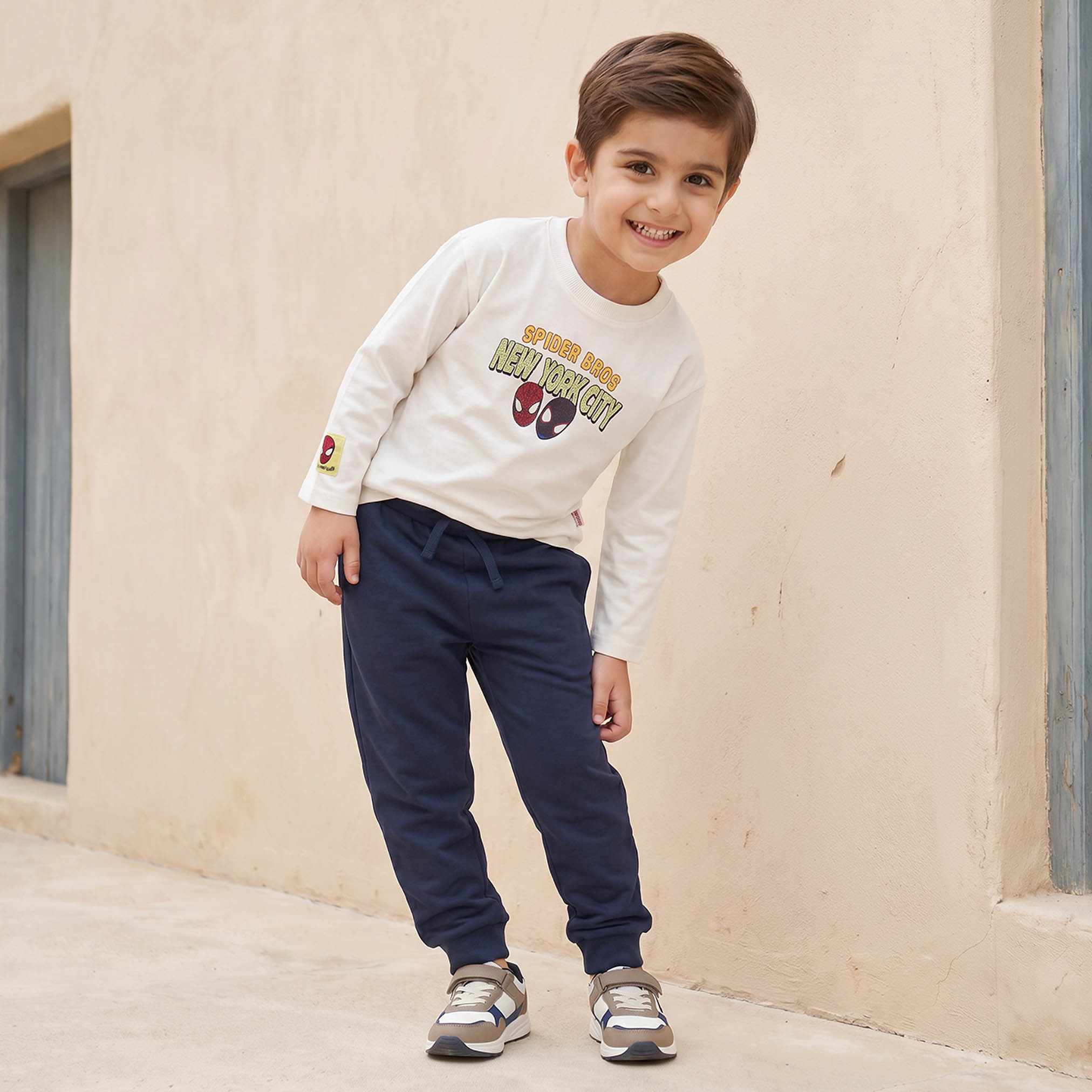 تيشيرت بياقة ضيقة وأكمام طويلة وطبعات سبايدر مان-boys-clothing-tshirtsandpolos-image-5