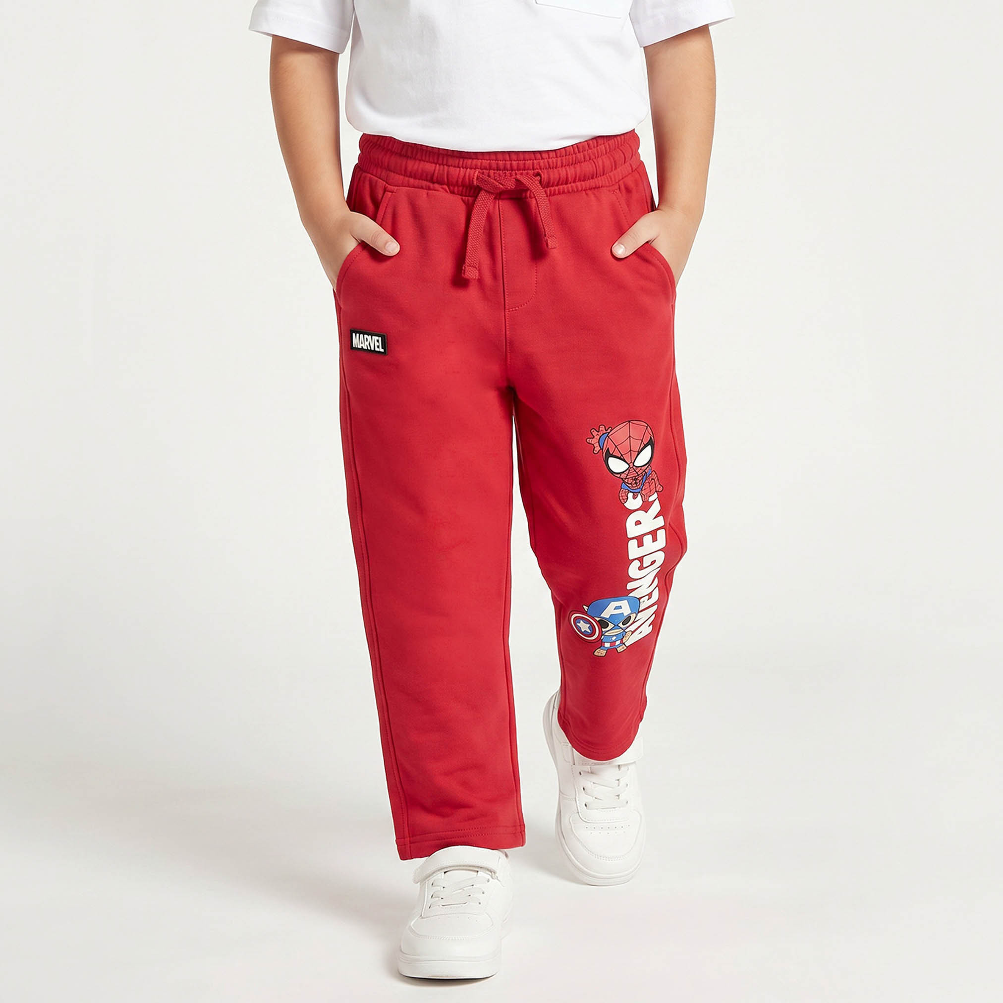 Drawstring Waistband Joggers with Spider-Man Print-boys-clothing-bottoms-joggersandtrackpants-image-1
