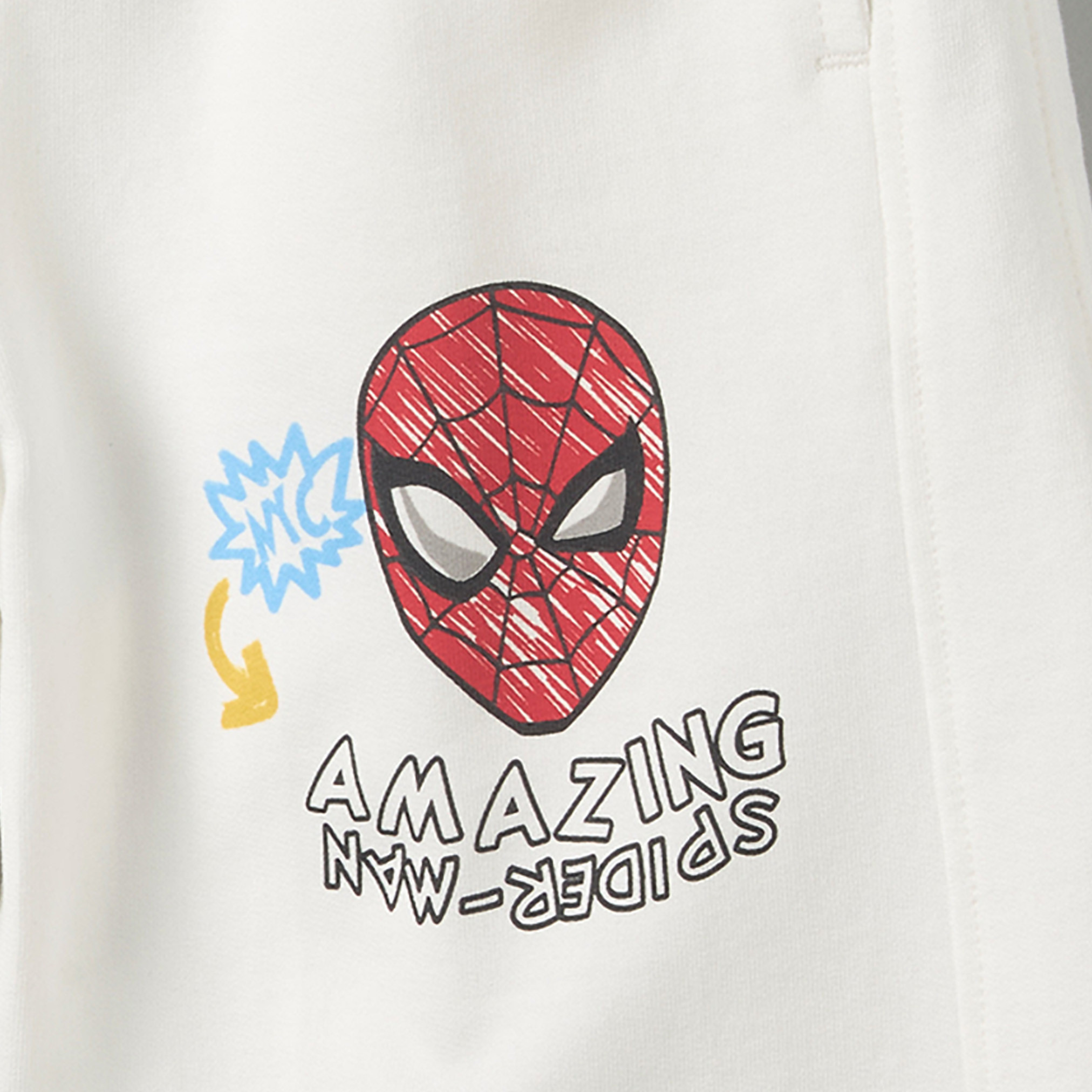 Elasticated Drawstring Waist Track Pants with Spider-Man Print-boys-clothing-bottoms-joggersandtrackpants-image-4