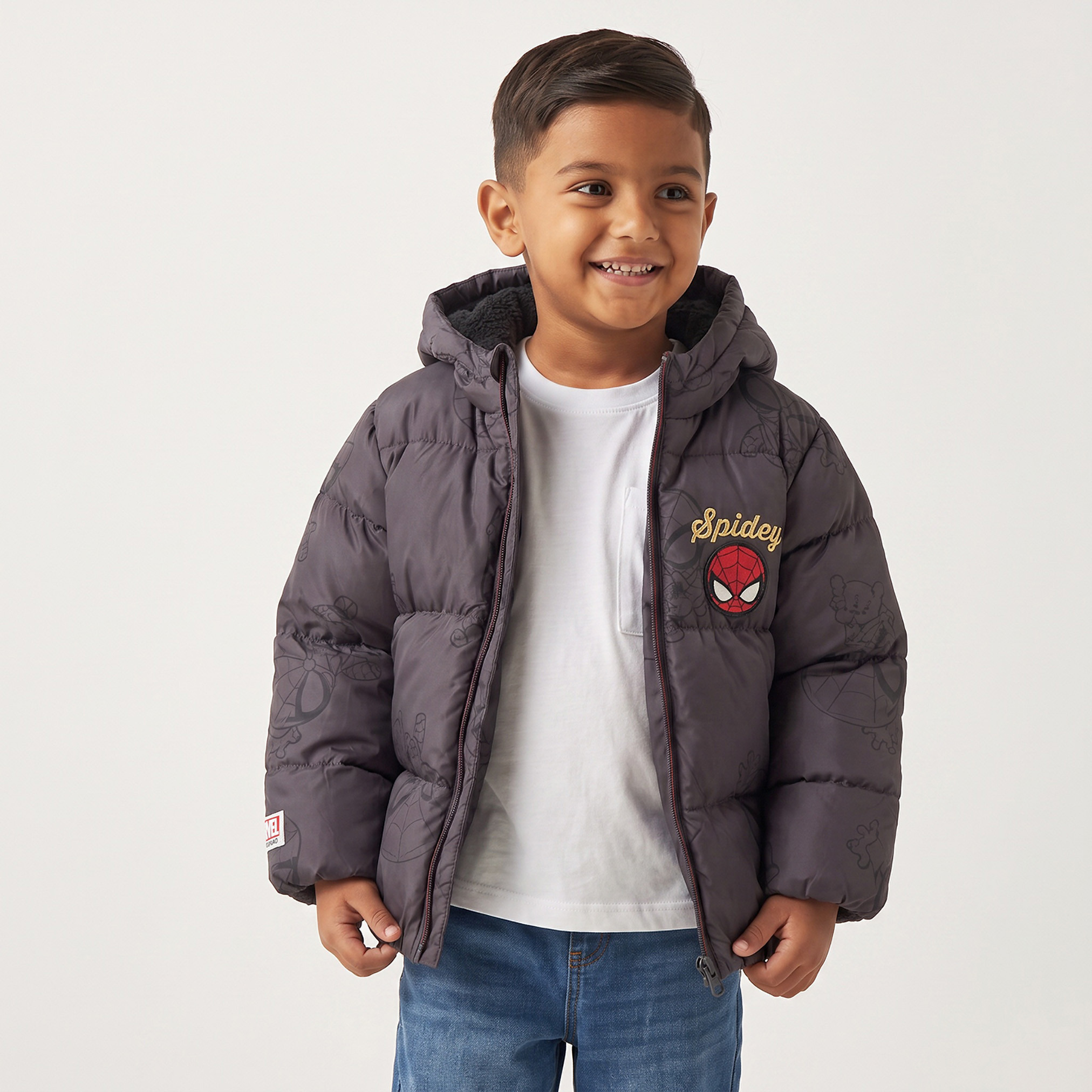 Spider-Man Puffer Jacket with Hood-boys-clothing-jacketsandcoats-image-1