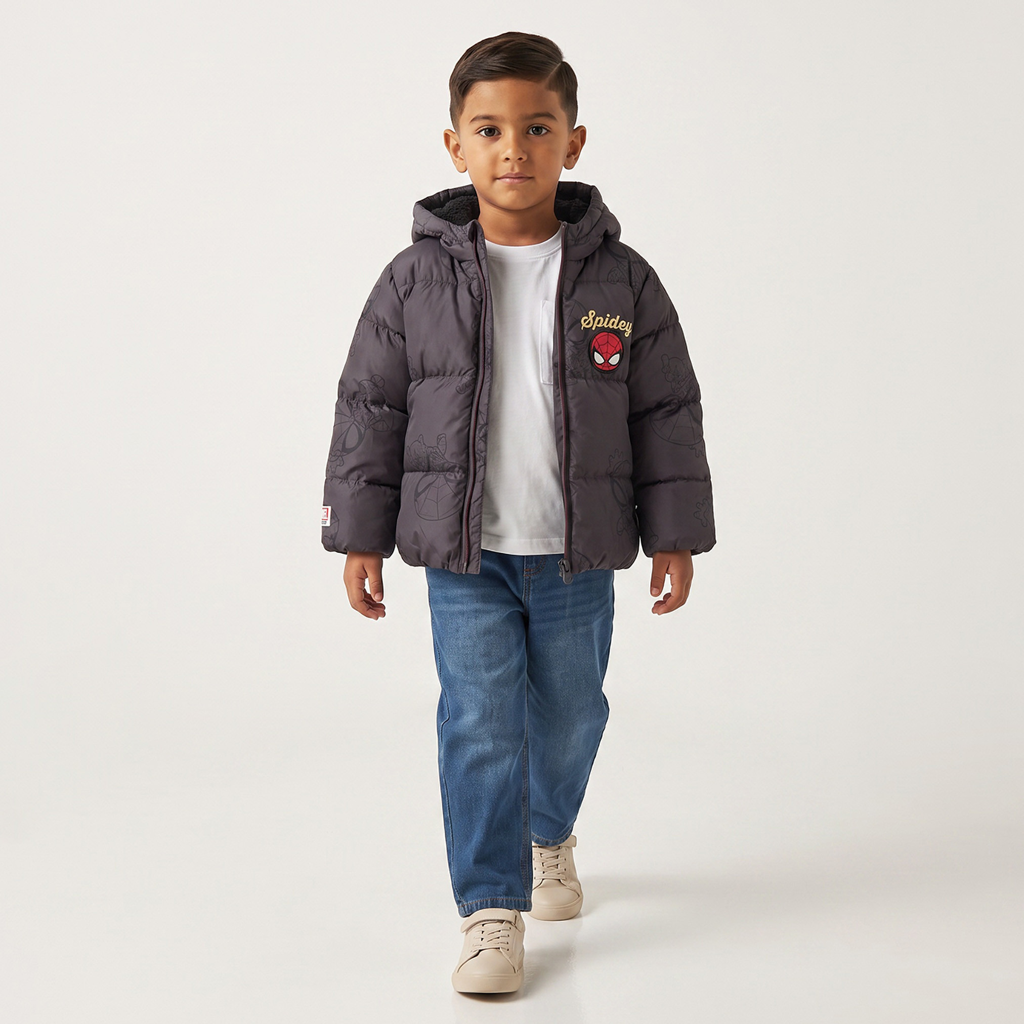Spider-Man Puffer Jacket with Hood-boys-clothing-jacketsandcoats-image-2