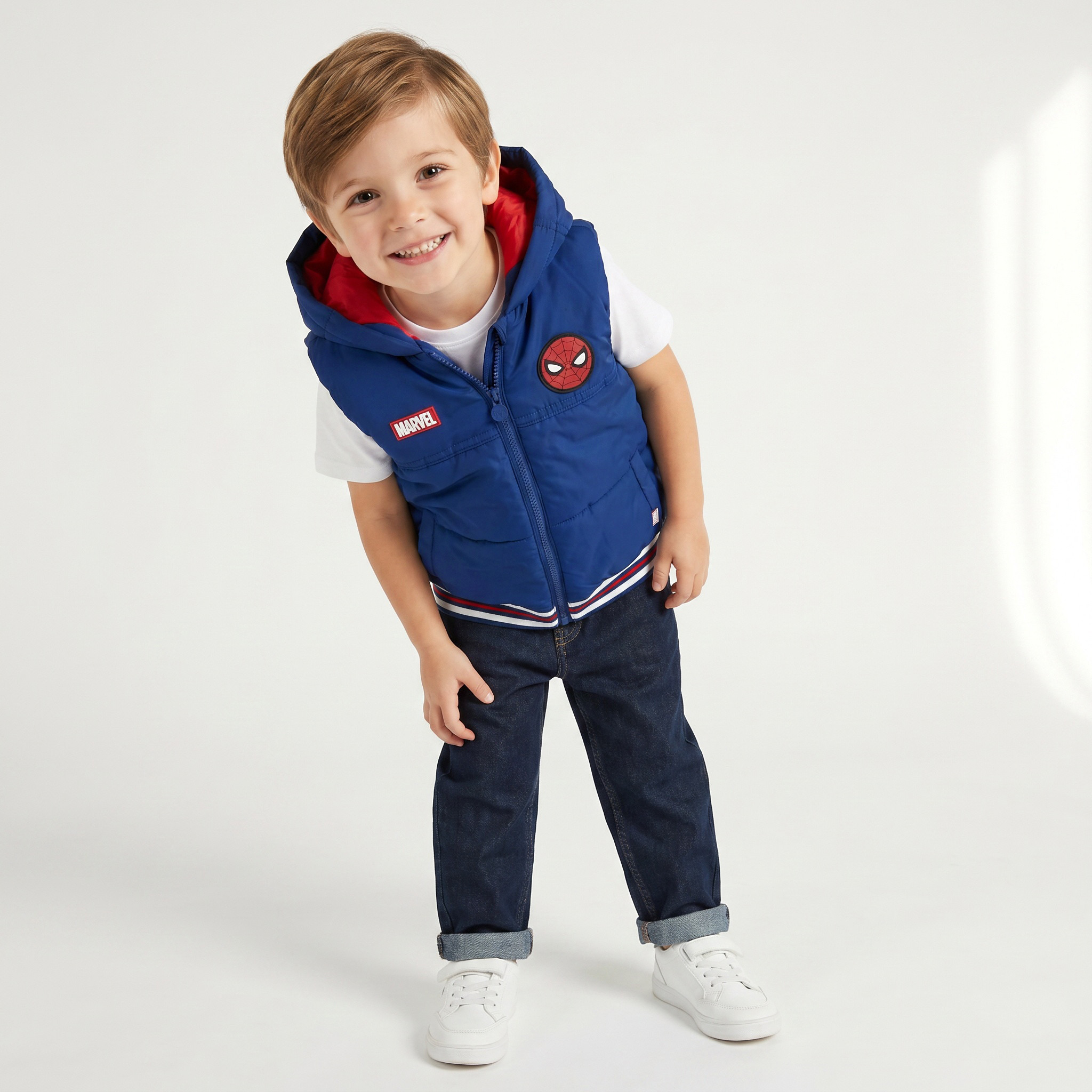 Hooded Gilet with Spider-Man Detail-boys-clothing-jacketsandcoats-image-2
