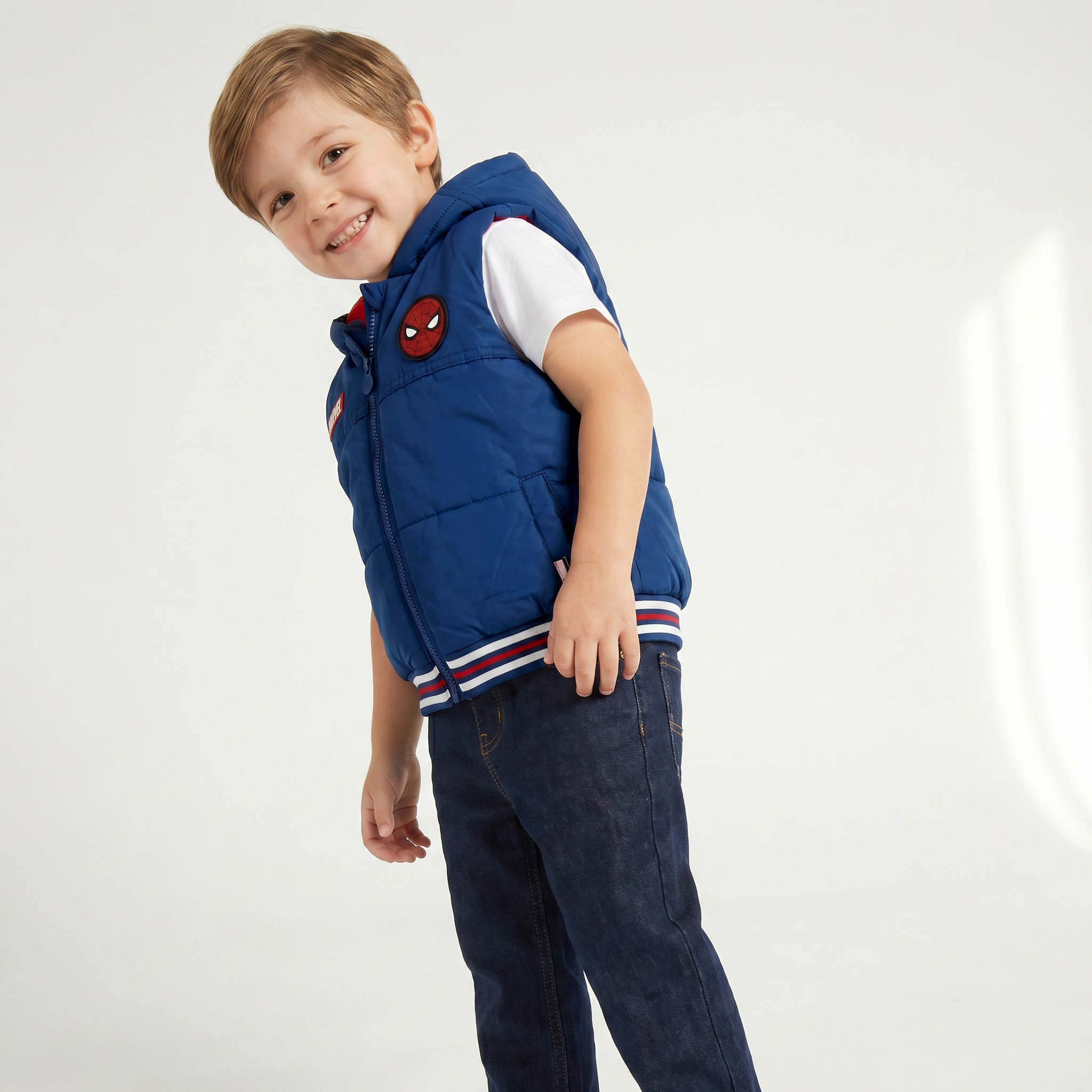 Hooded Gilet with Spider-Man Detail-boys-clothing-jacketsandcoats-image-5