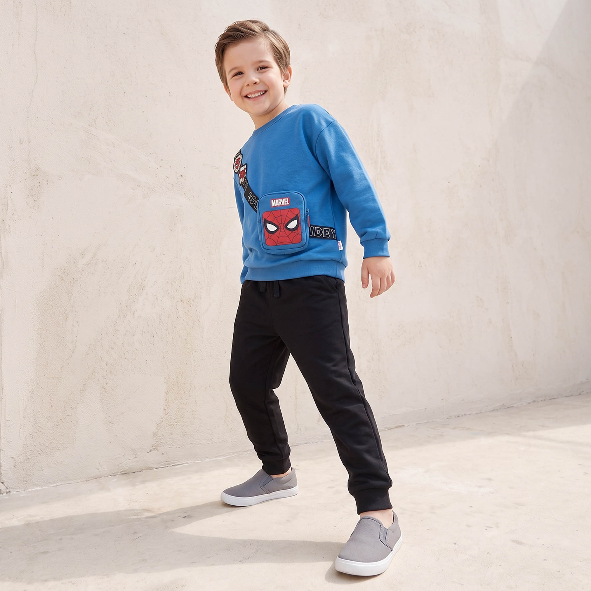 سويت شيرت سبايدر مان وتزيينات حزام كروس بودي-baby-boys-clothing-winterwear-sweatshirts-image-2