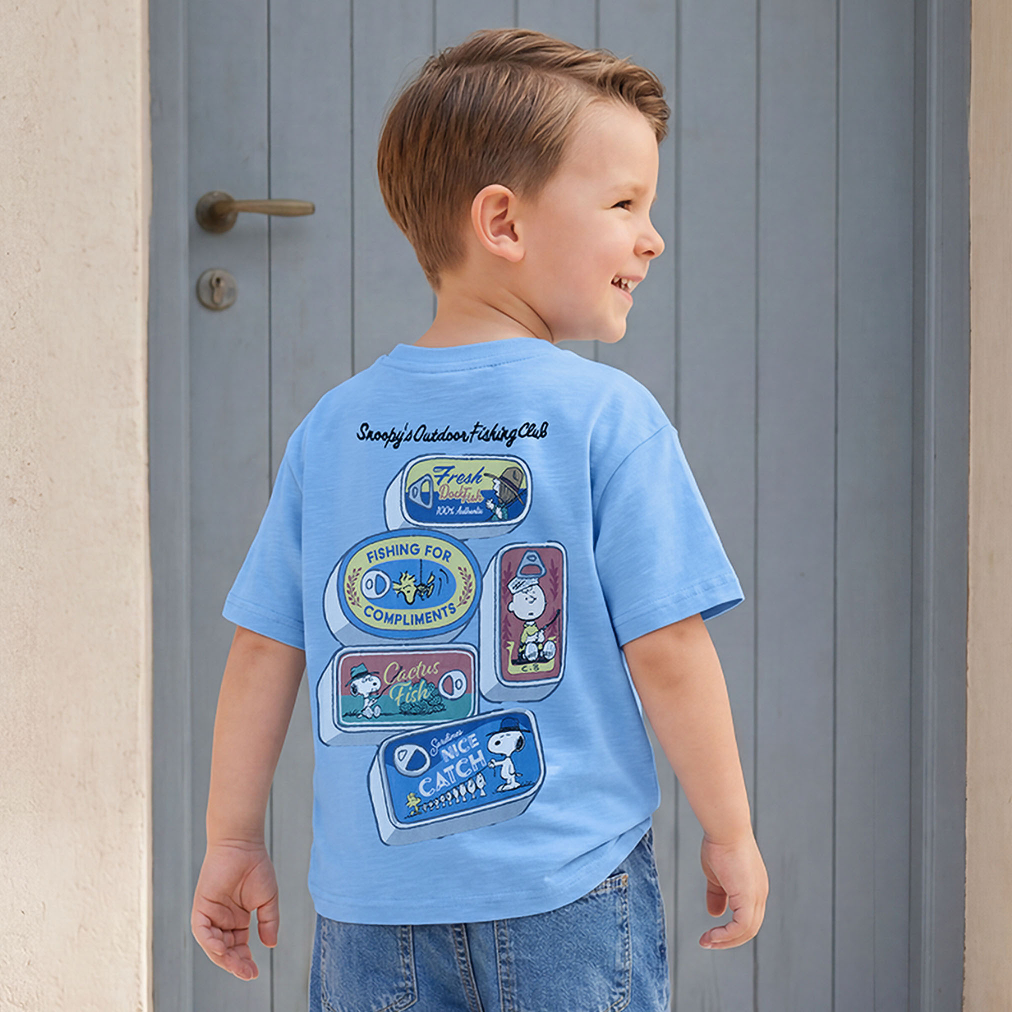 Crew Neck Short Sleeves T-shirt with Peanuts Print-boys-clothing-tshirtsandpolos-image-3